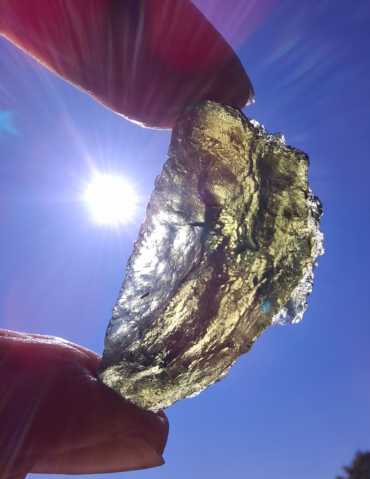 Moldavite Piece, CHLUM, 7.54g, Tektite (Ref: 1048)
