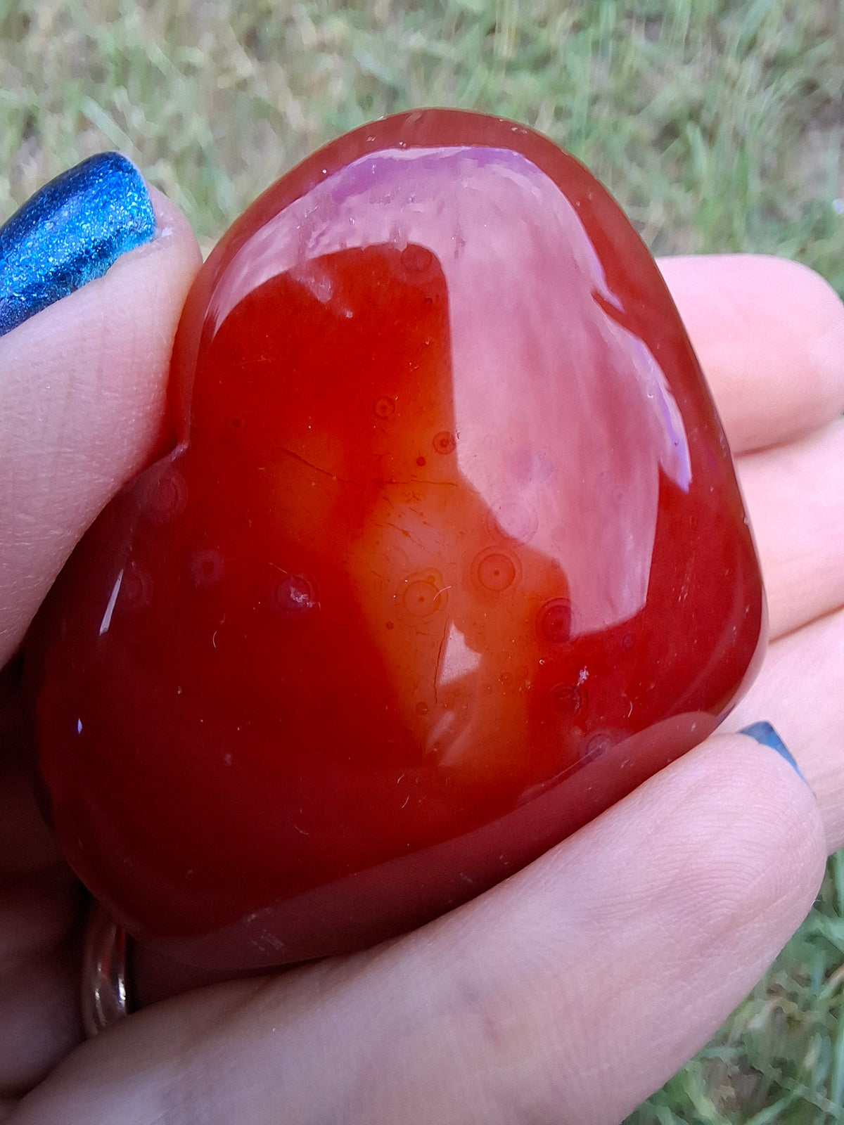 Druzy Carnelian Heart, Crystal (Ref:DCH2)