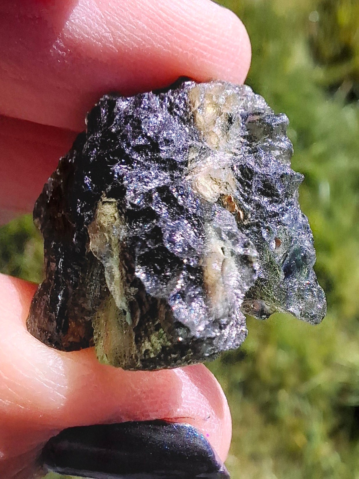 Moldavite Piece, NESMEN, 6.92g, Tektite (Ref: 1375)