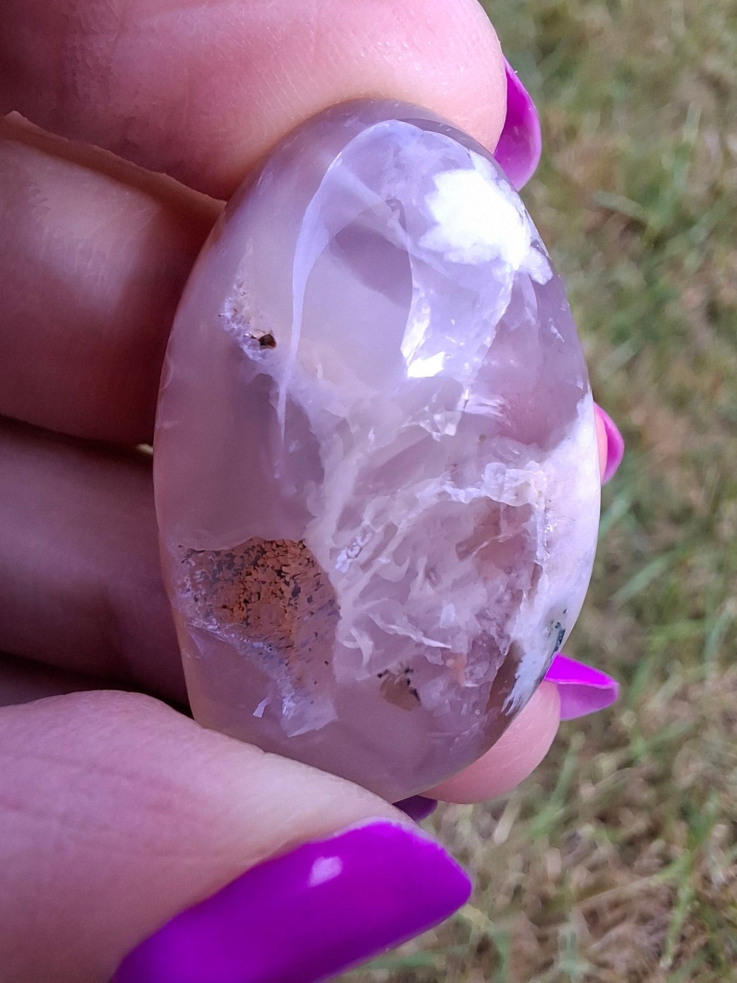 Flower Agate, Tumble Stone, Crystal (Ref: T72)