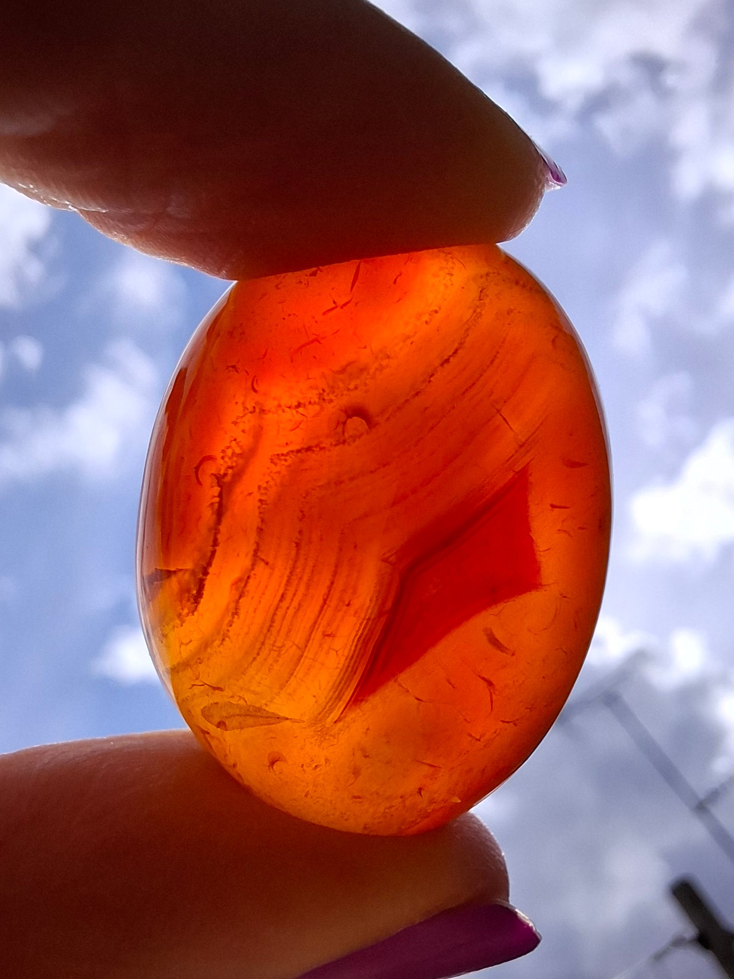 Carnelian, Tumble Stone, Crystal (Ref: T65)