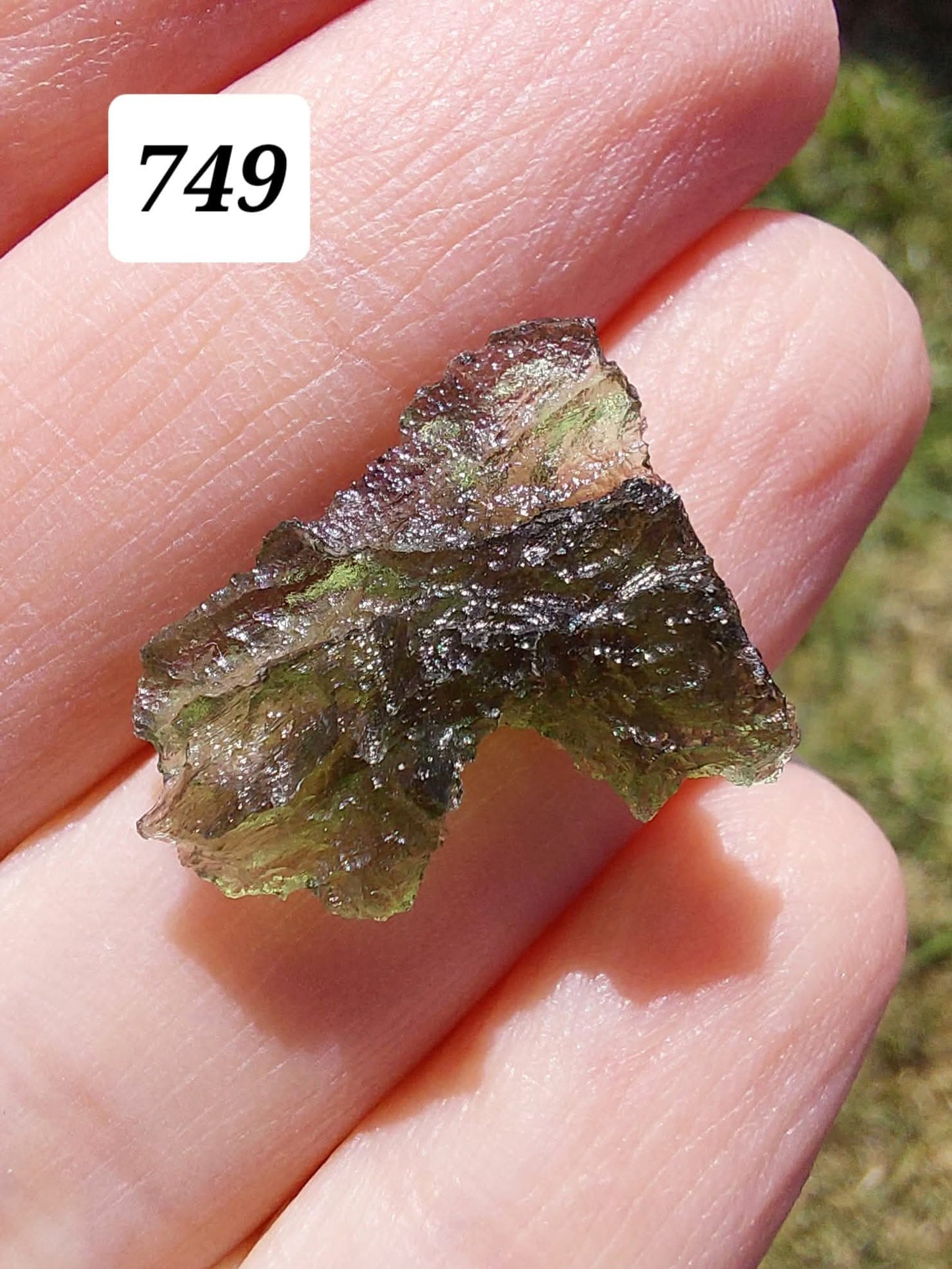 Moldavite Piece, BESEDNICE SKOLA, 1.55g, Tektite (Ref: 749)