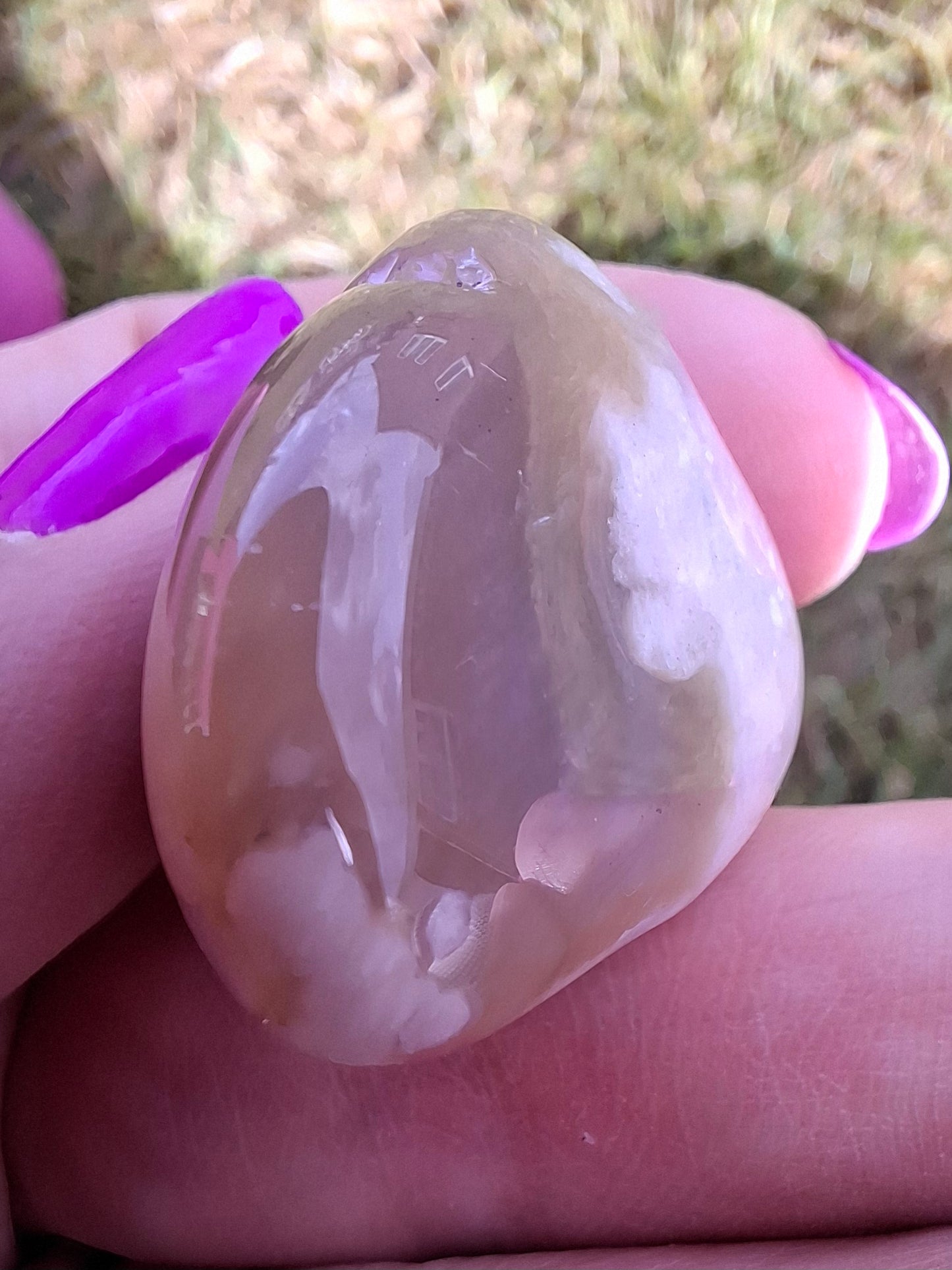 Flower Agate, Tumble Stone, Crystal (Ref: T75)