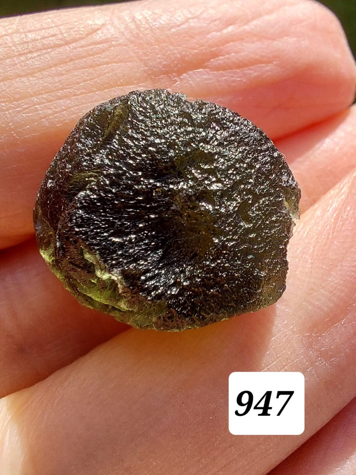 Moldavite Piece, NESMEN,  5.48g, Tektite (Ref: 947)