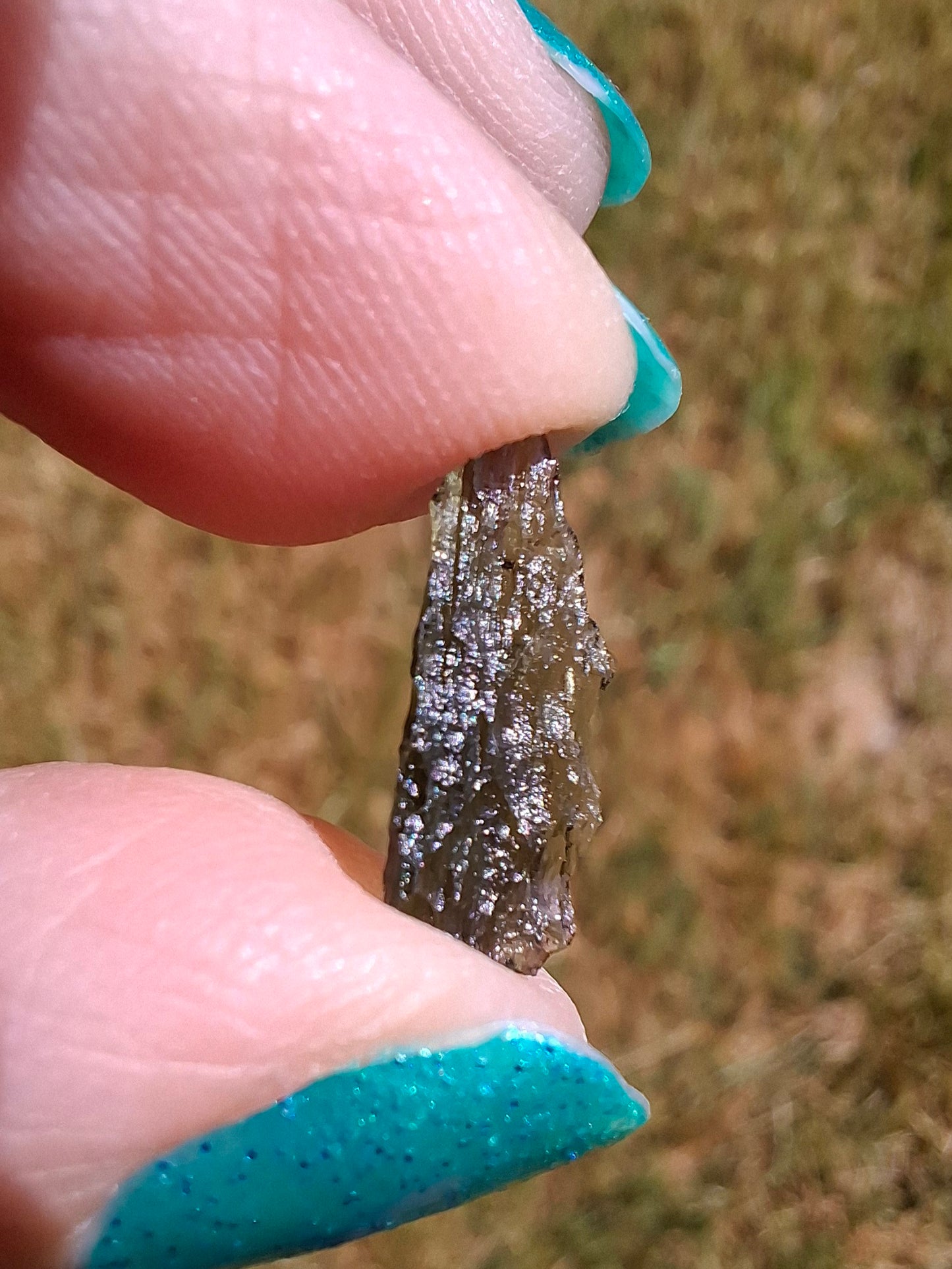 Moldavite small Piece, 0.34g, Tektite (Ref: 1421)