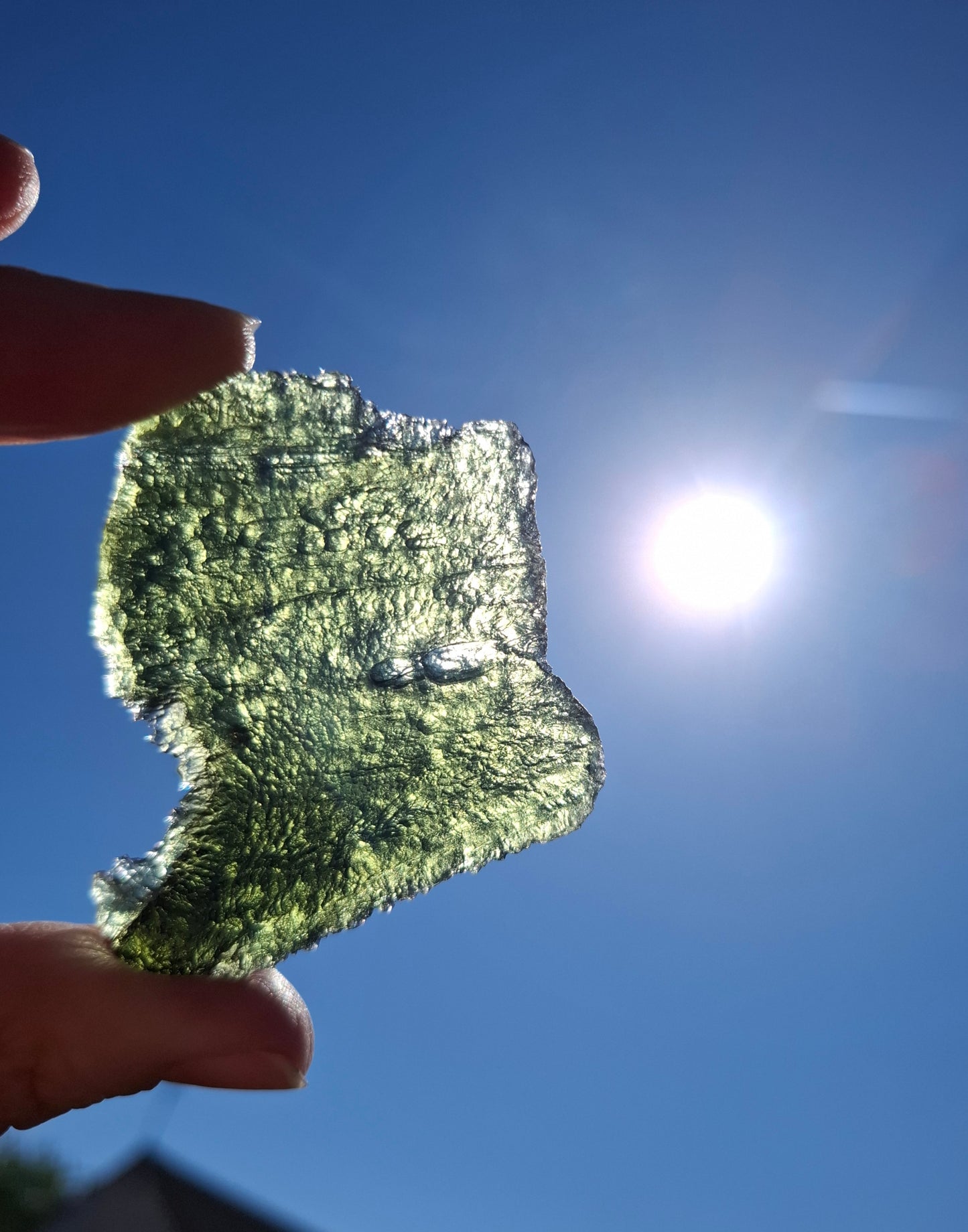Moldavite Piece, ANGEL CHIME, CHLUM MAROUSKOVO POLE, 23.61g, Tektite (Ref: 1165)