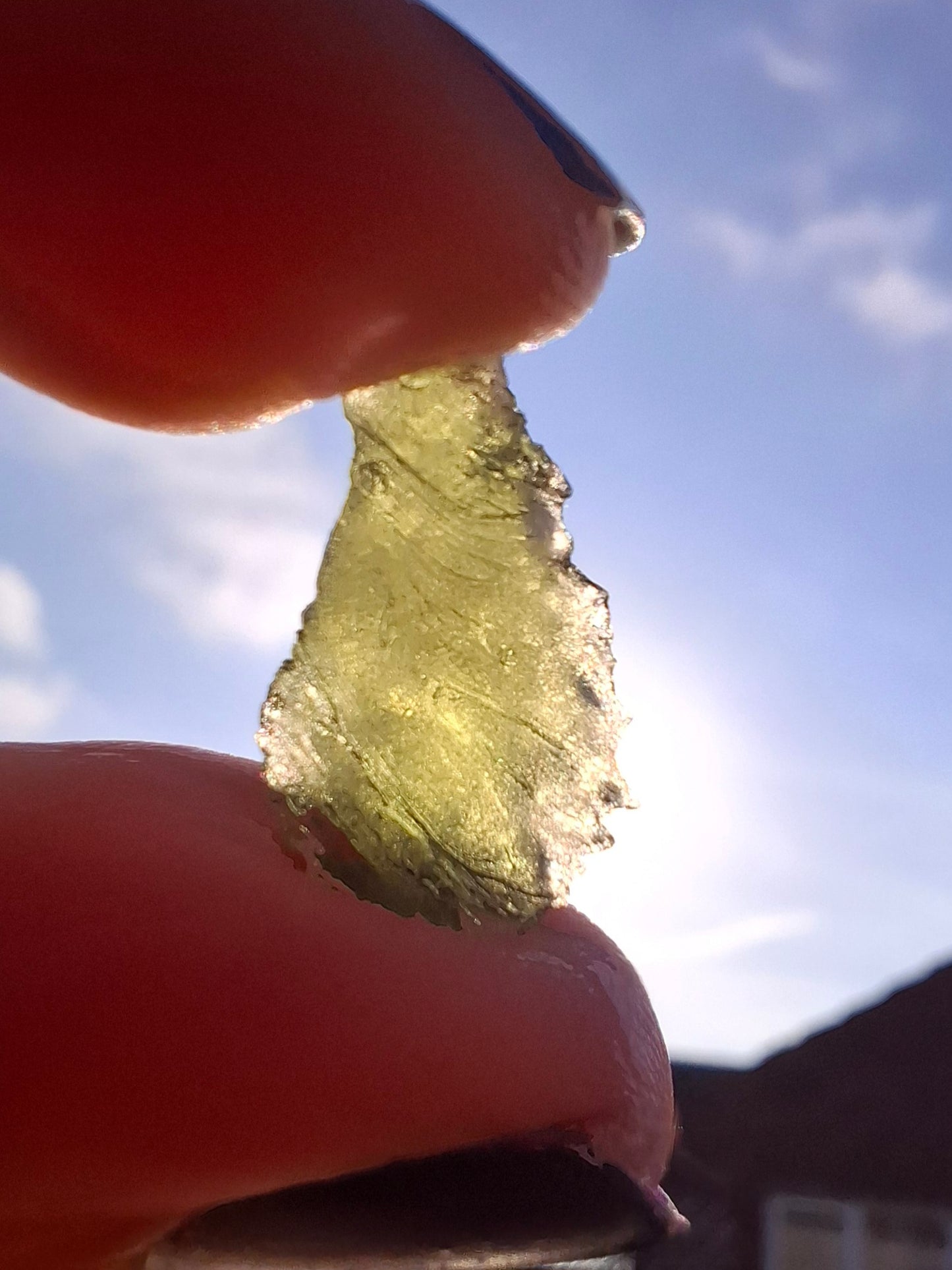 Moldavite Piece, 0.98g, Tektite (Ref: 1388)