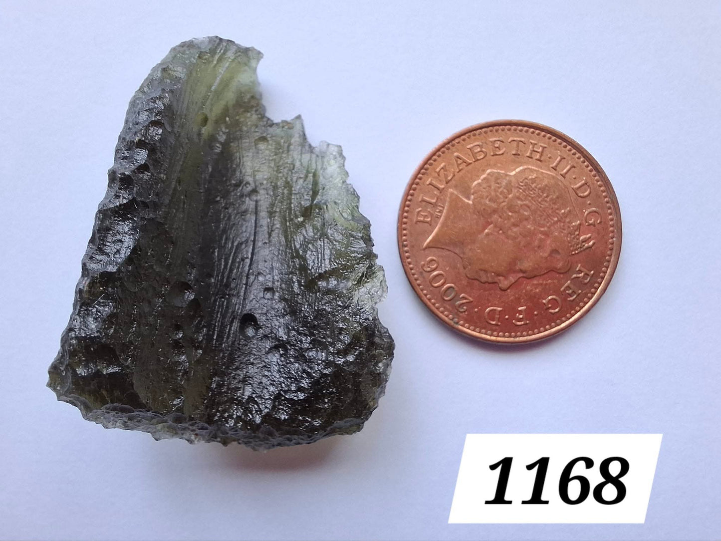 Moldavite Piece, CHLUM, 9.87g, Tektite (Ref: 1168)