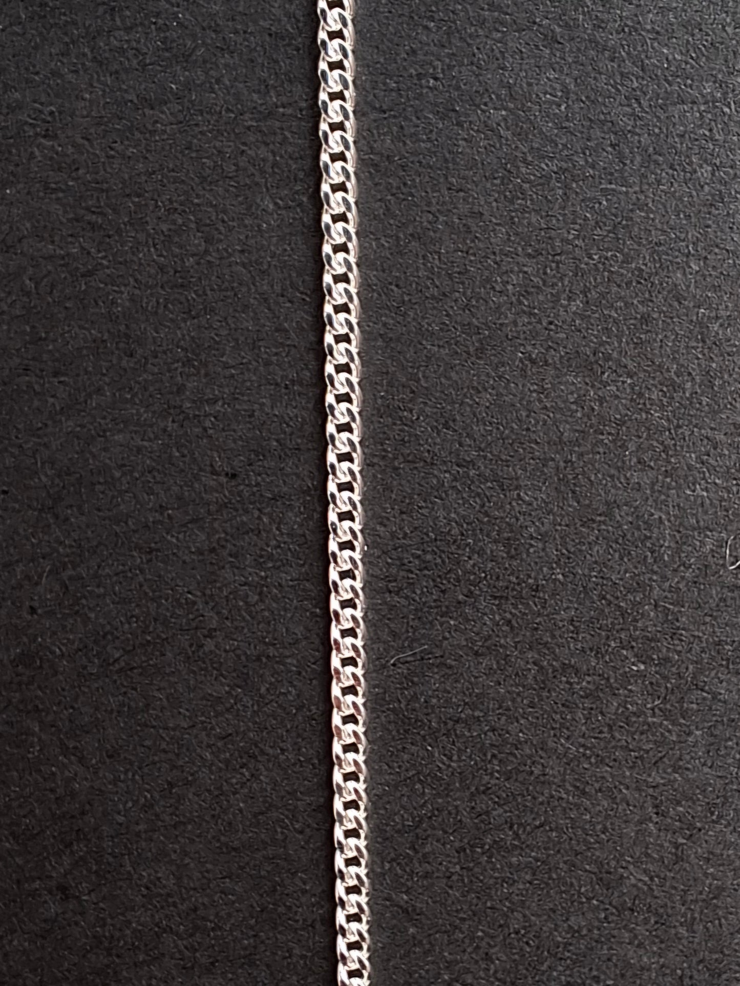 Curb Diamond cut, 0.9mm, 16 inch, 925 Silver CHAIN (Ref: Chain-1)