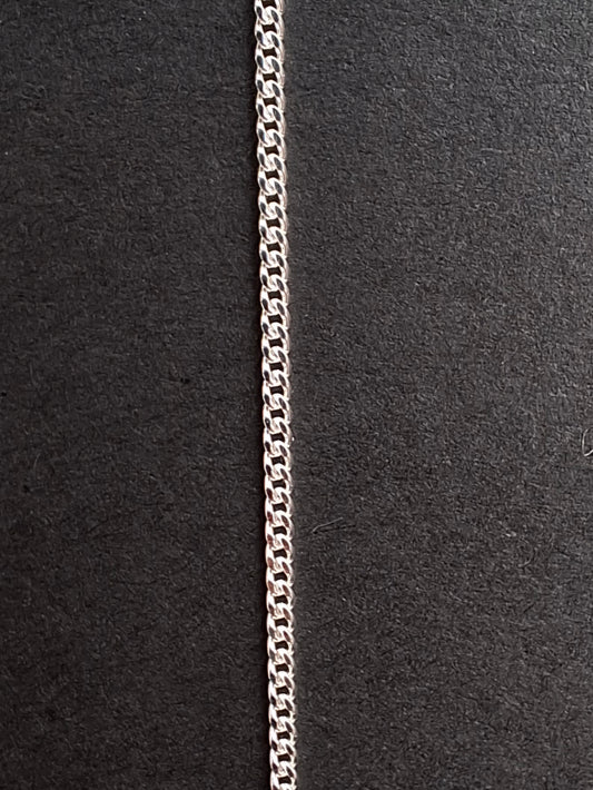Curb Diamond cut, 0.9mm, 16 inch, 925 Silver CHAIN (Ref: Chain-1)