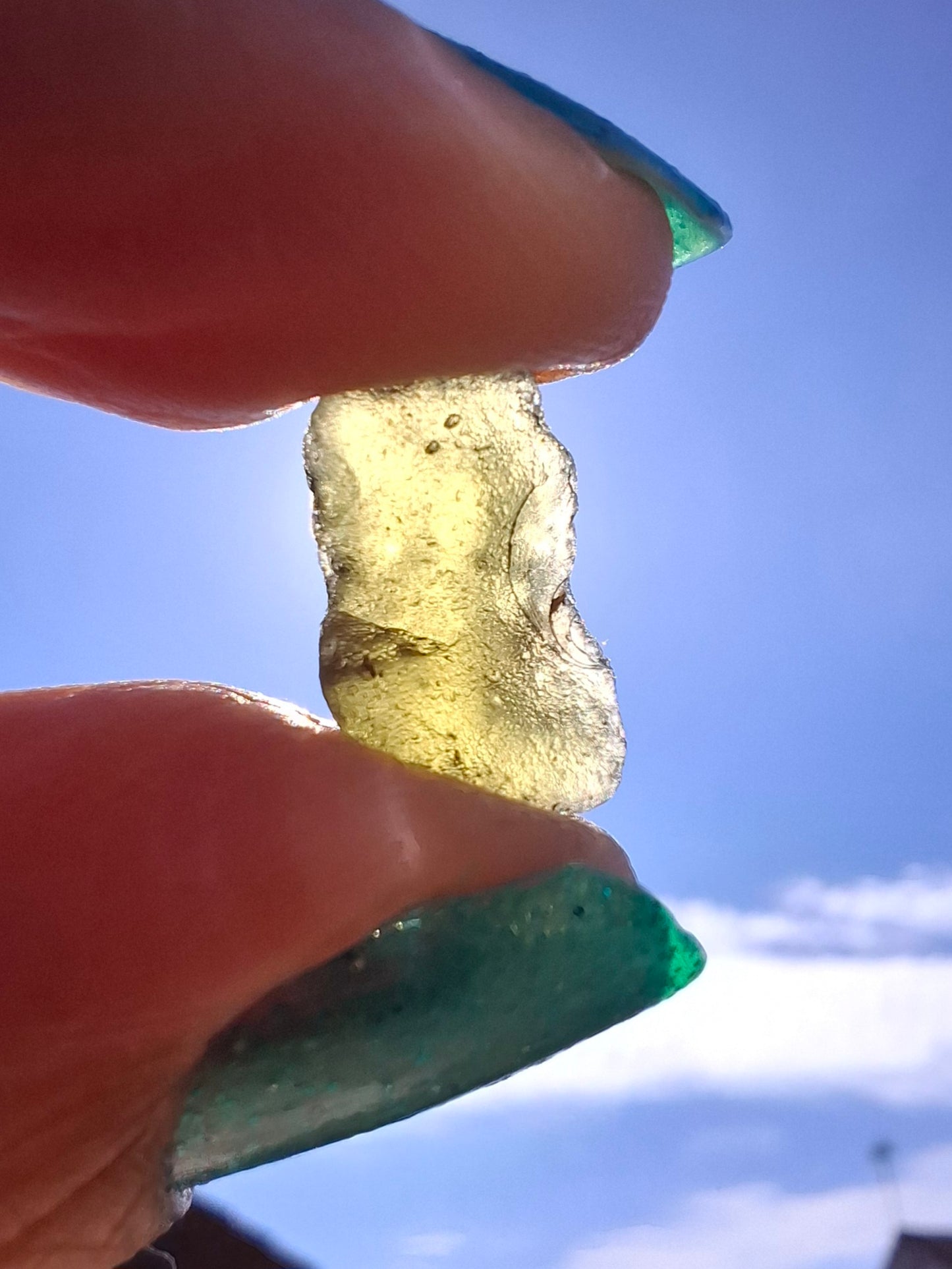 Moldavite Piece, 0.93g, Tektite (Ref: 1415)