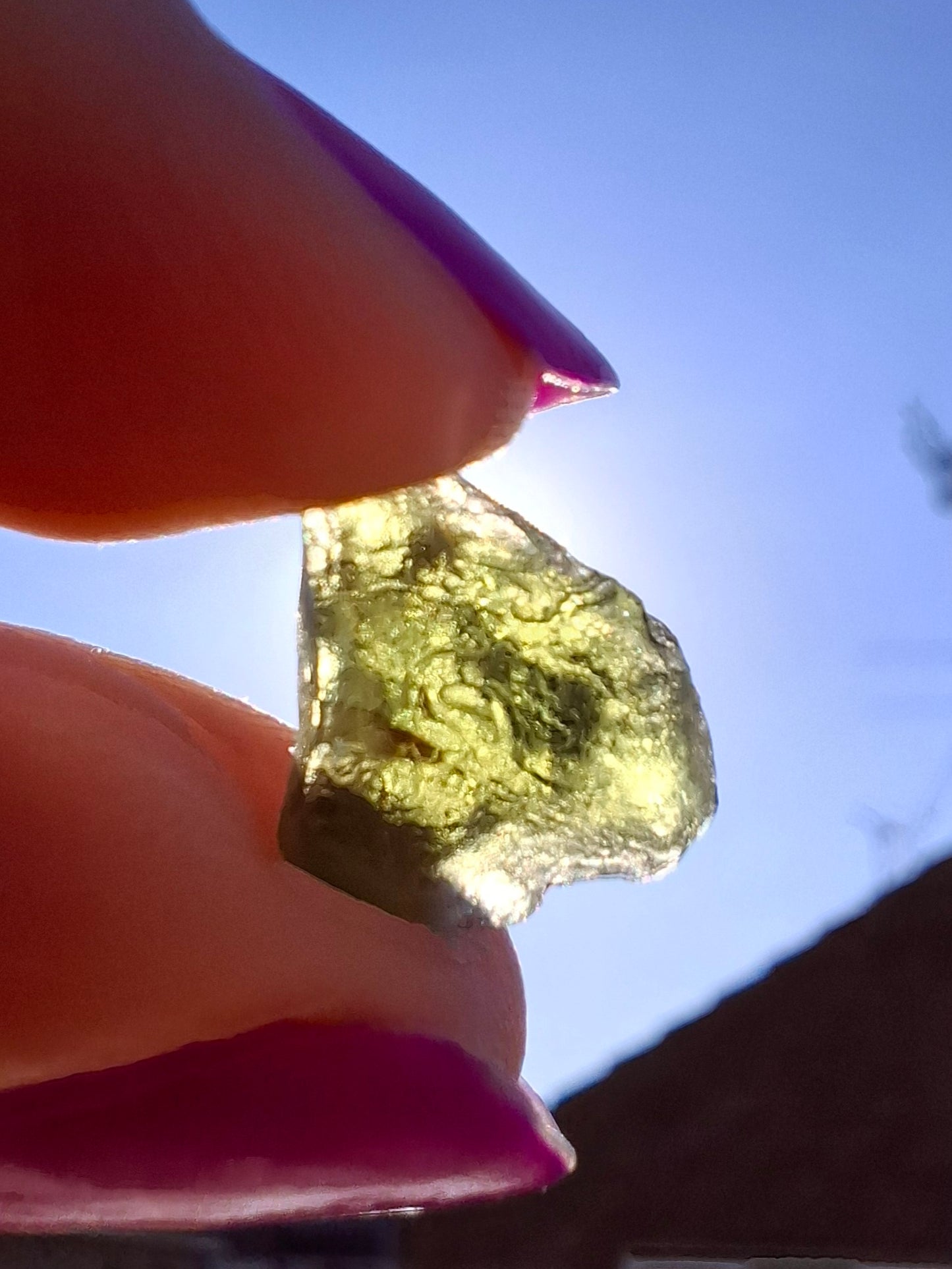 Moldavite Piece, 0.81g, Tektite (Ref: 1449)