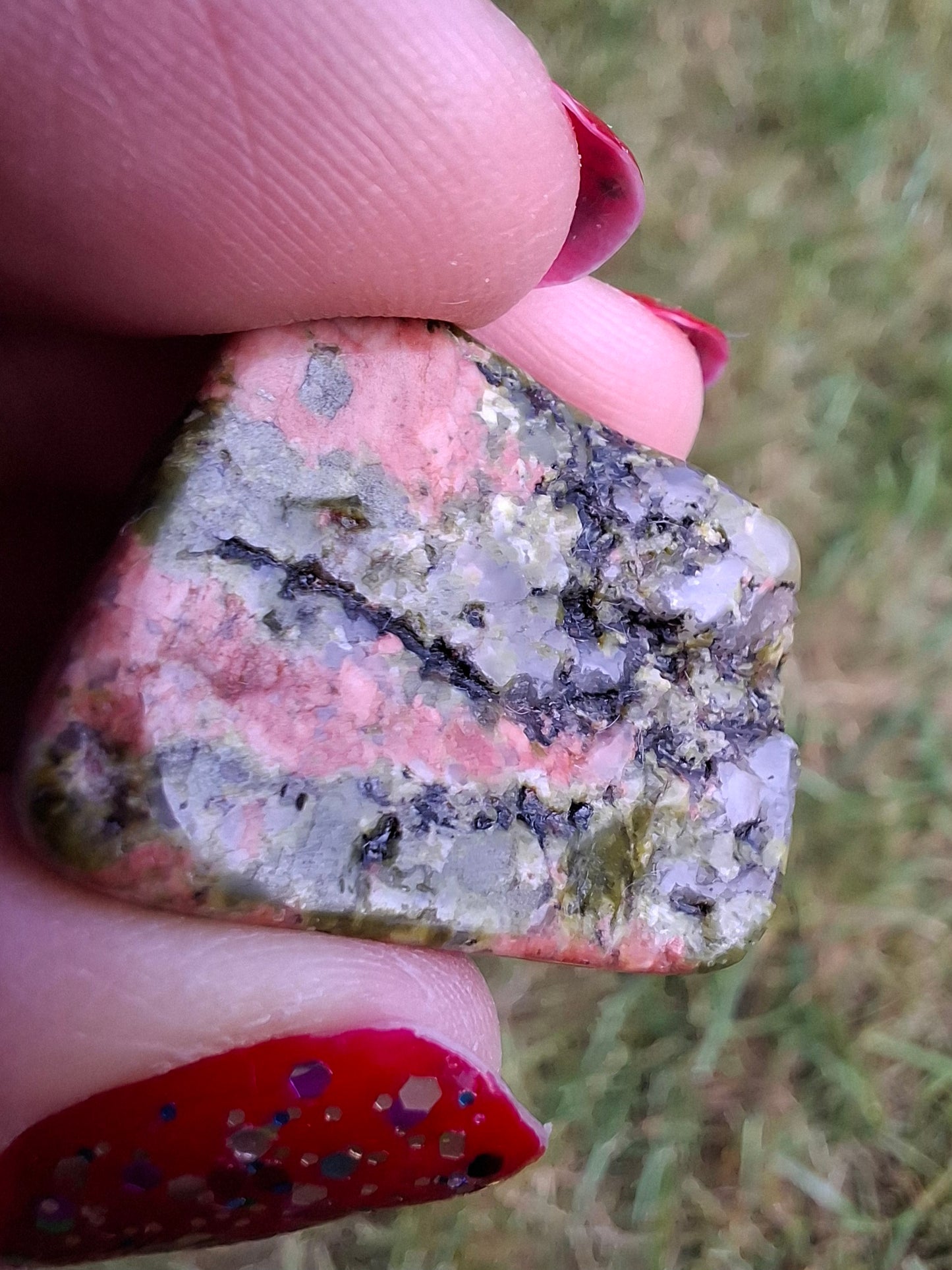 Unakite, Tumble Stone, Crystal (Ref: T182)