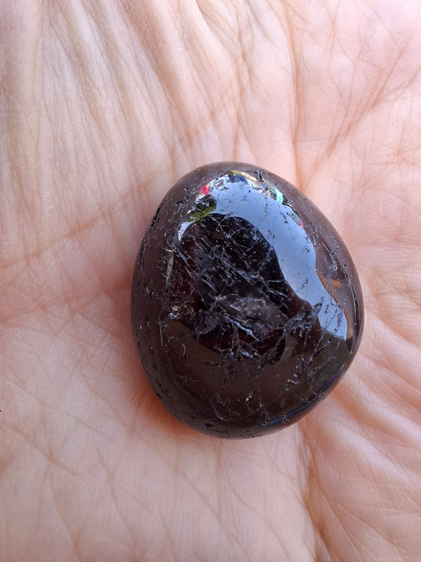 Black Tourmaline, Tumble Stone, Crystal (Ref: T217)
