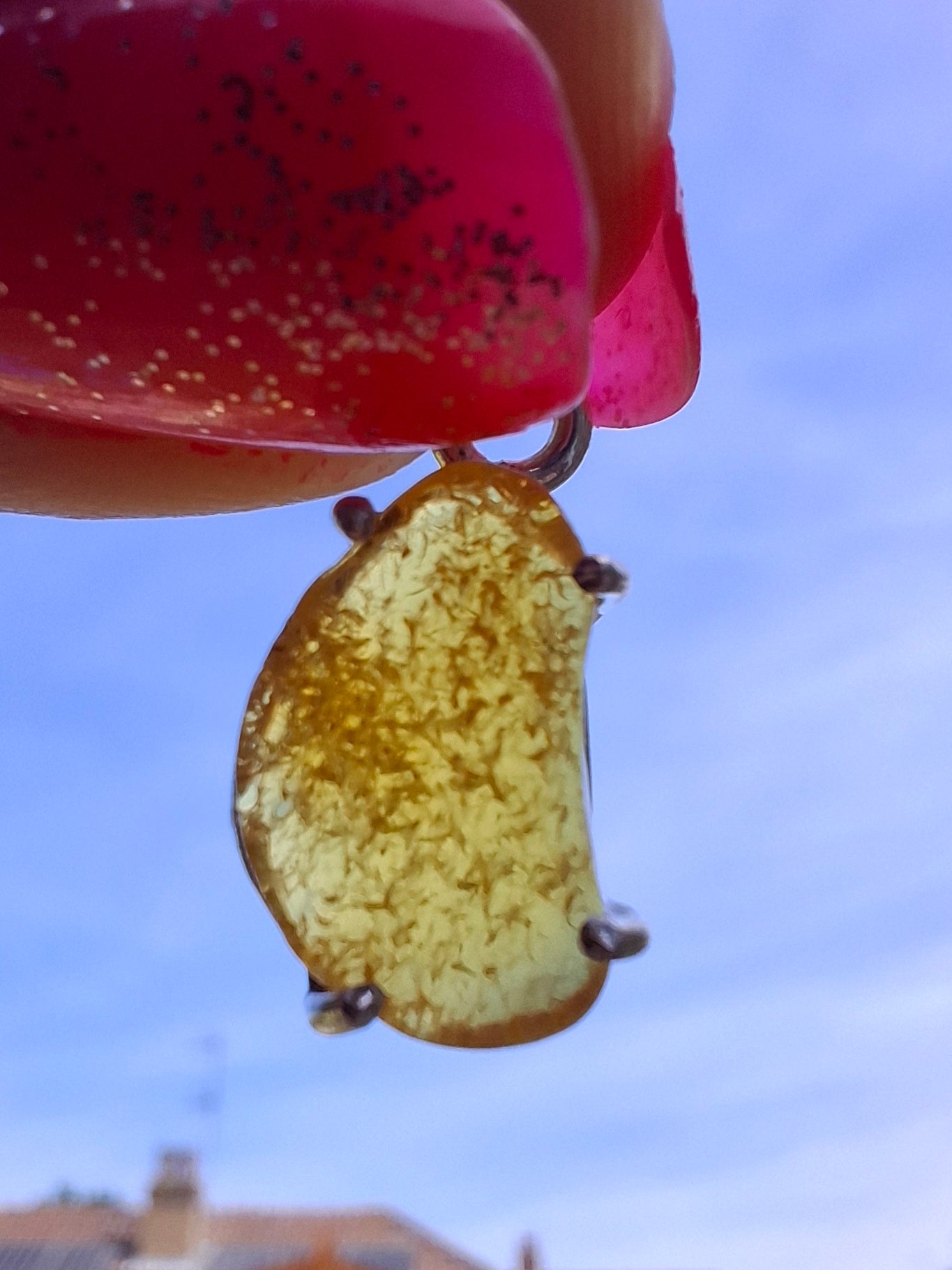 Baltic Amber Pendant, 925 Silver, Fossil (Ref: AP22)