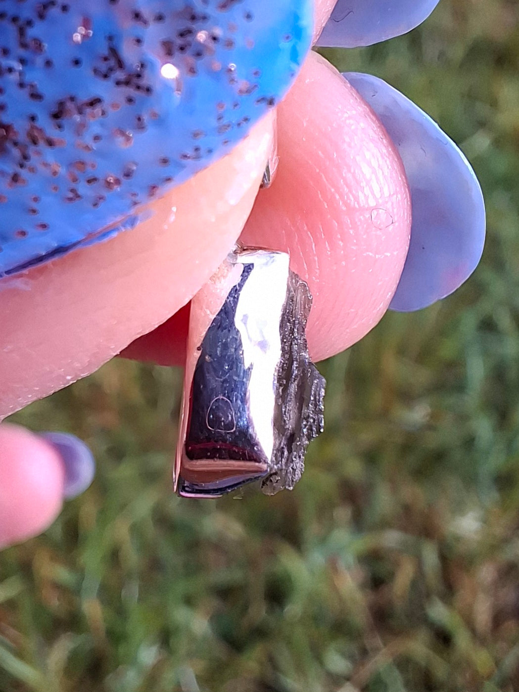 Moldavite Pendant, 925 Silver, Tektite (Ref: P32)