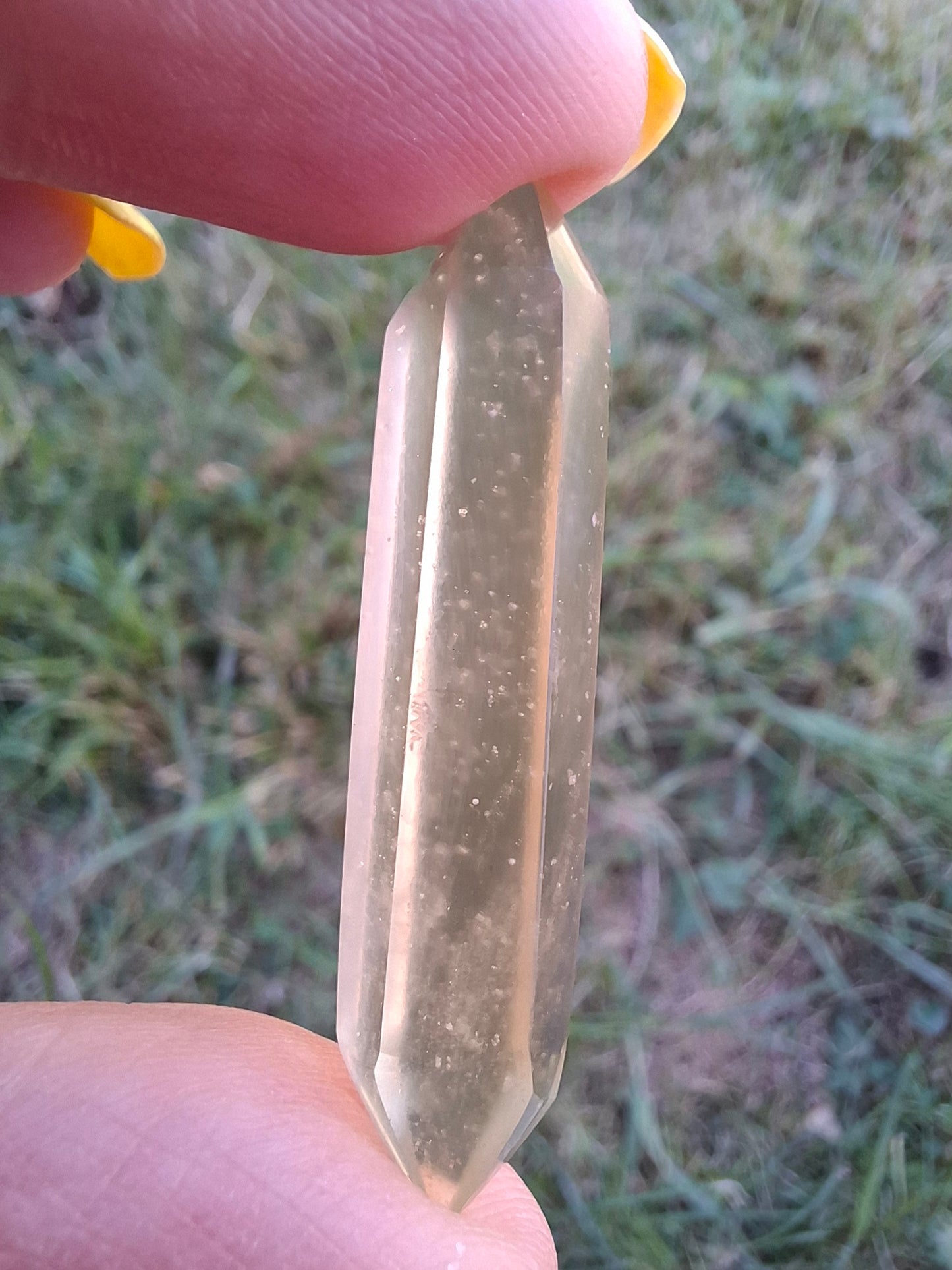 Libyan Desert Glass DT Carving, 4.57g, Tektite (Ref: LDT8)