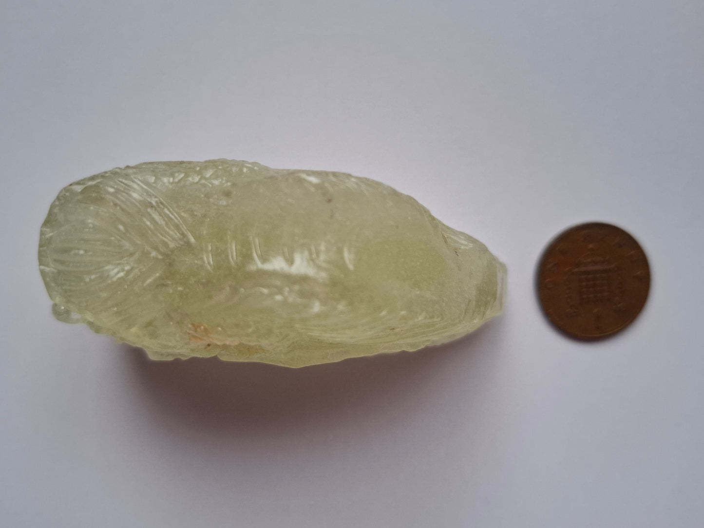Libyan Desert Glass DRAGON HEAD Carving, 75.84g, Tektite (Ref: Dragon1)