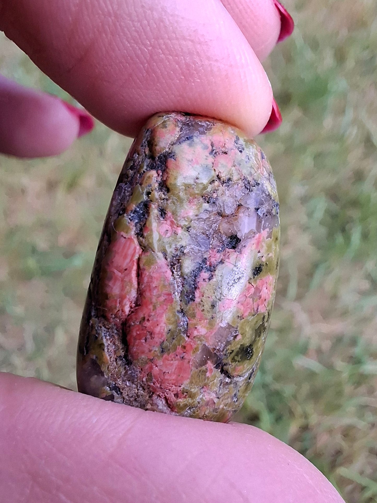 Unakite, Tumble Stone, Crystal (Ref: T179)