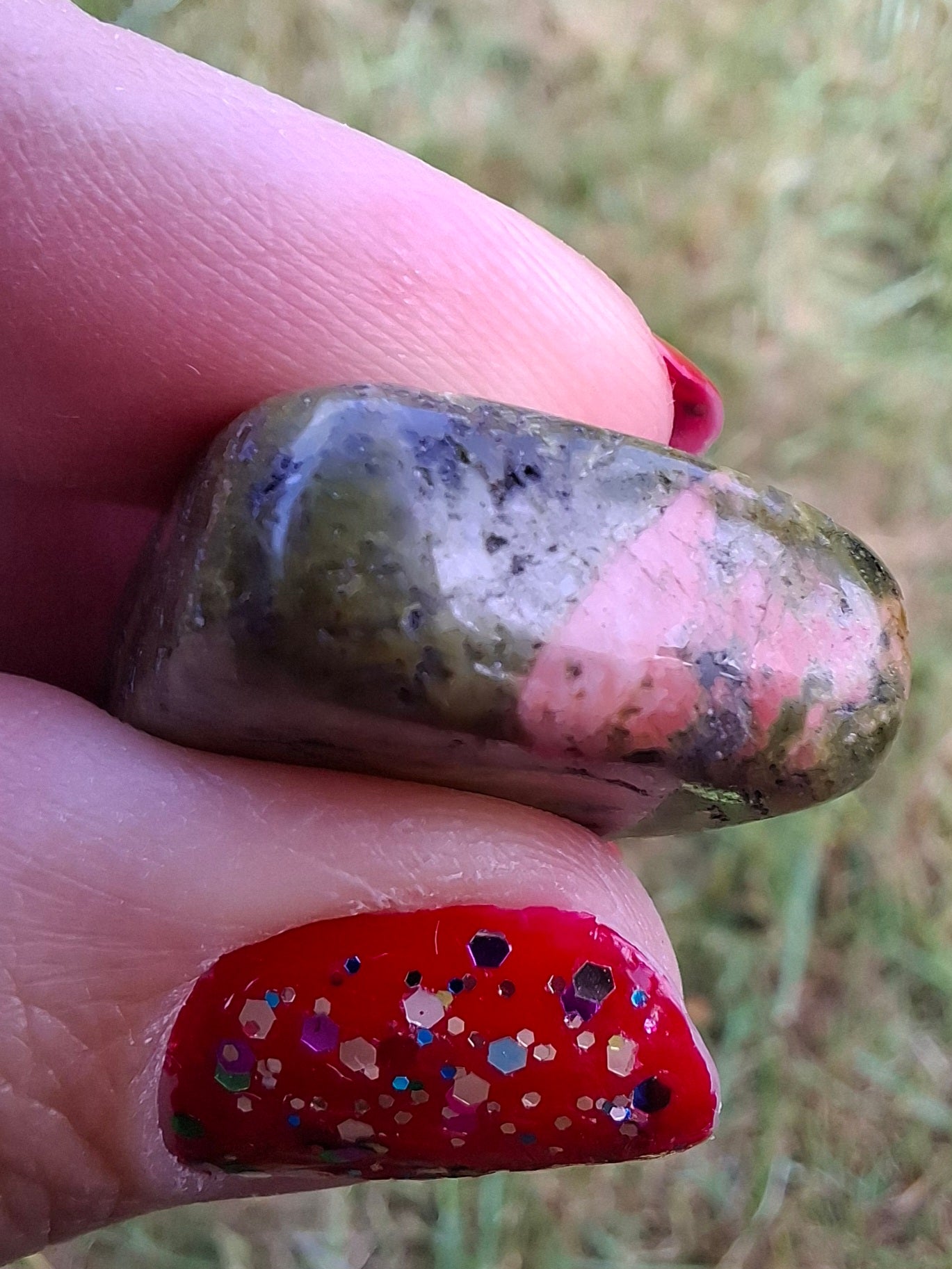Unakite, Tumble Stone, Crystal (Ref: T184)