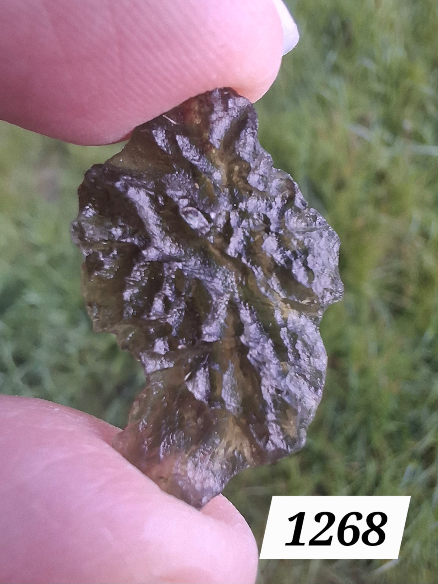 Moldavite Piece, JEZKOVNA BESEDNICE, 1.69g, Tektite (Ref: 1268)