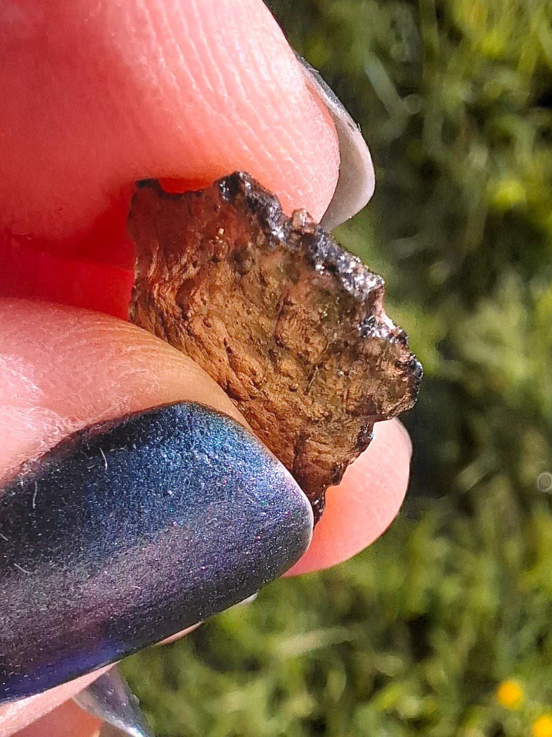 Moldavite Piece, 0.74g, Tektite (Ref: 1378)