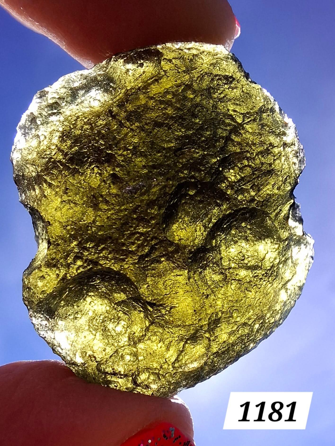 Moldavite Piece, CHLUM, 14.24g, Tektite (Ref: 1181)