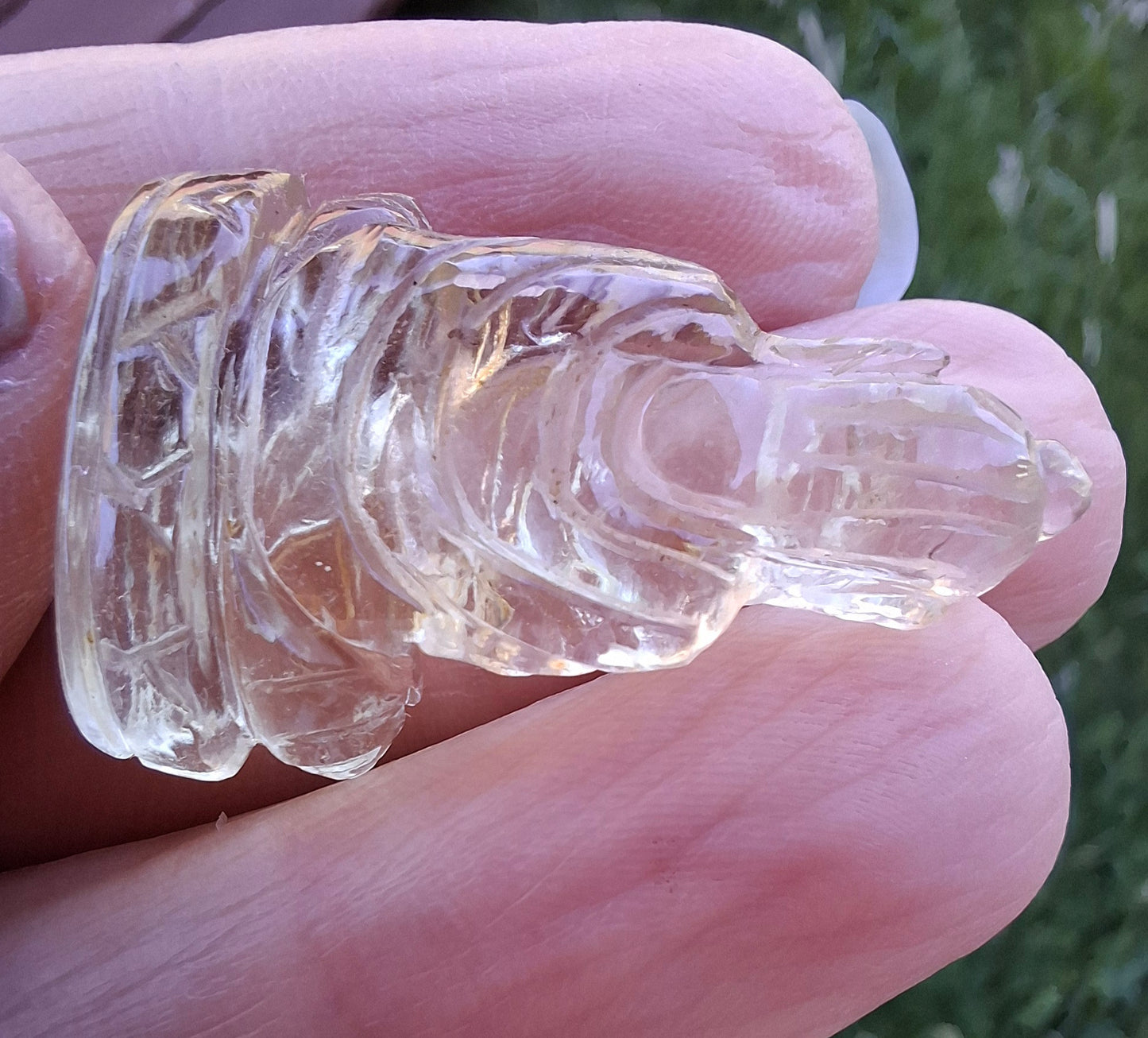 Libyan desert glass BUDDHA Carving, 4.81g, Tektite (LDG B4)