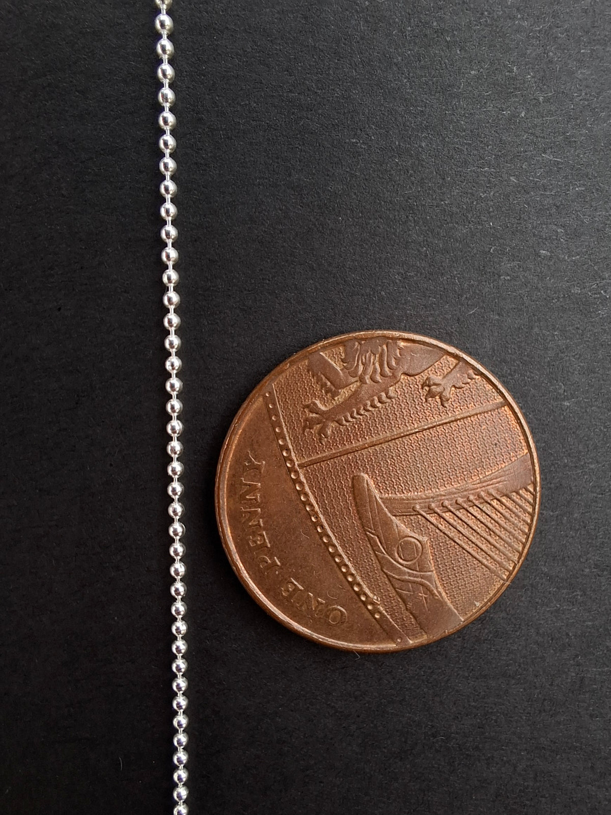 Bead Round, 1.0mm, 18 inch, 925 Silver CHAIN (Ref chain-3)