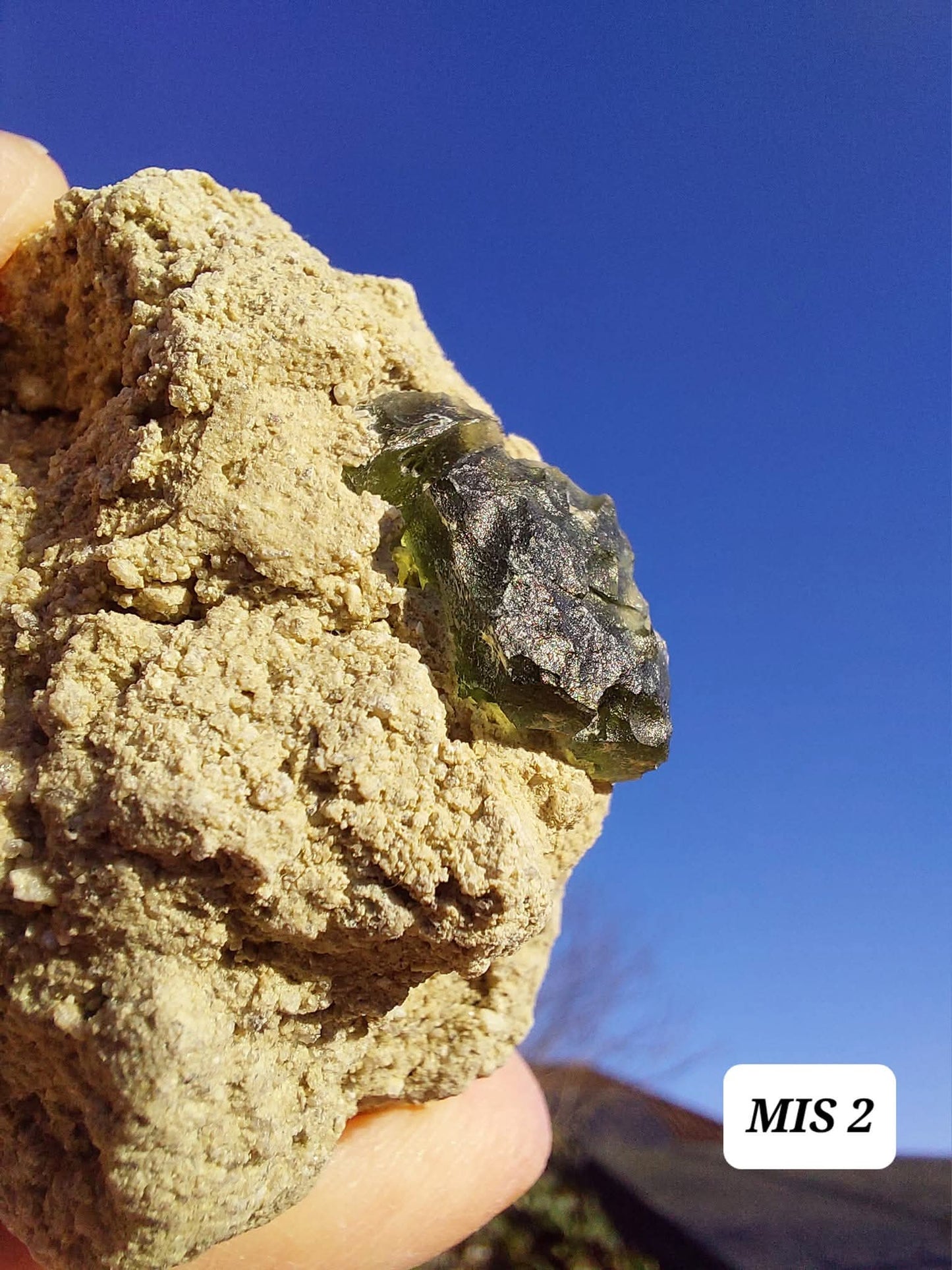 Moldavite In-Situ (in matrix), Besednice, Est 3.5-4g, Tektite (Ref: MIS2)