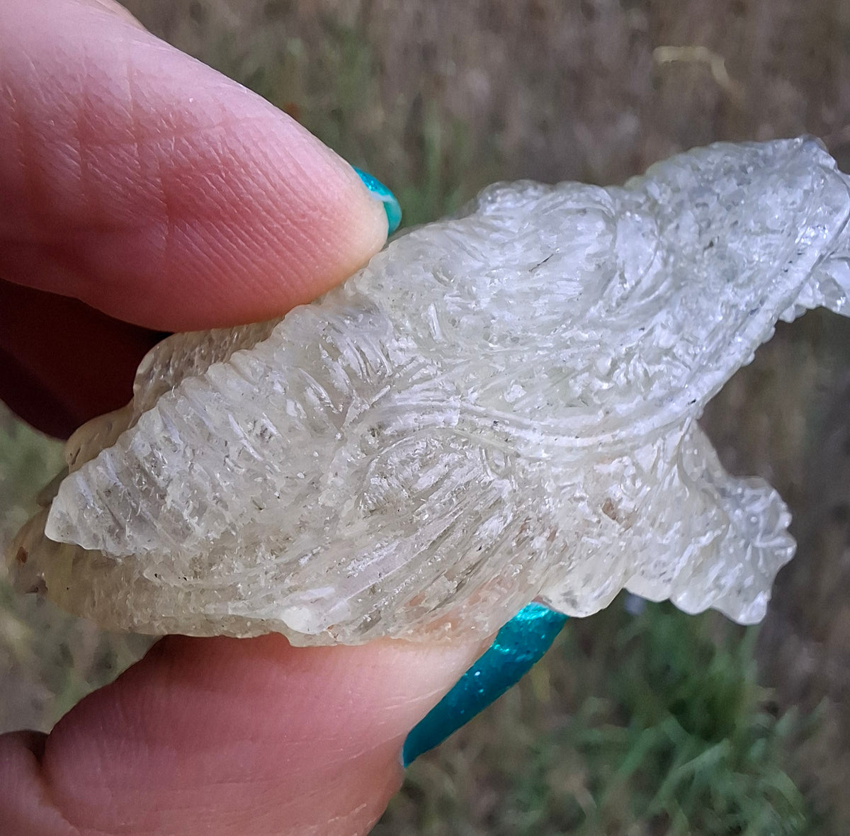 Libyan Desert Glass DRAGON HEAD carving, 22.42g, Tektite (Ref: Dragon 2)