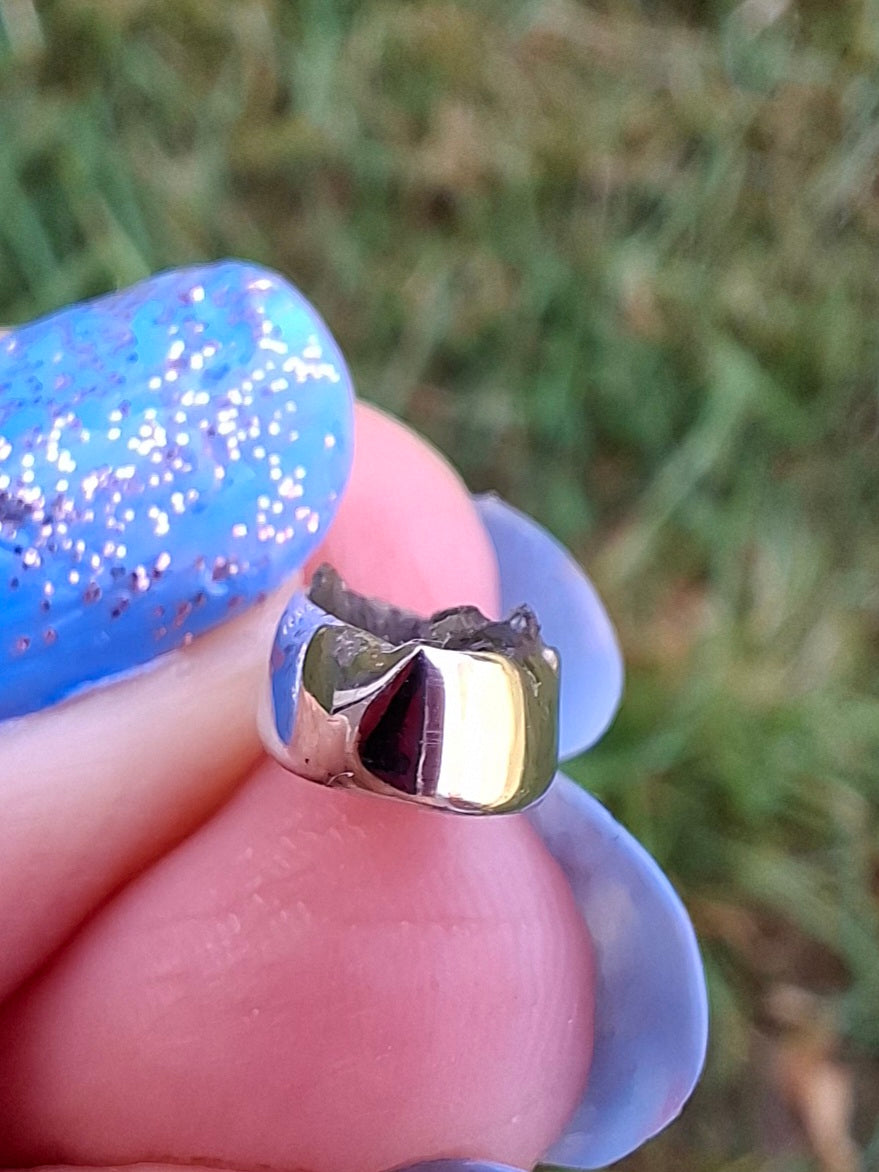 Moldavite Pendant, 925 Silver, Tektite (Ref: P43)