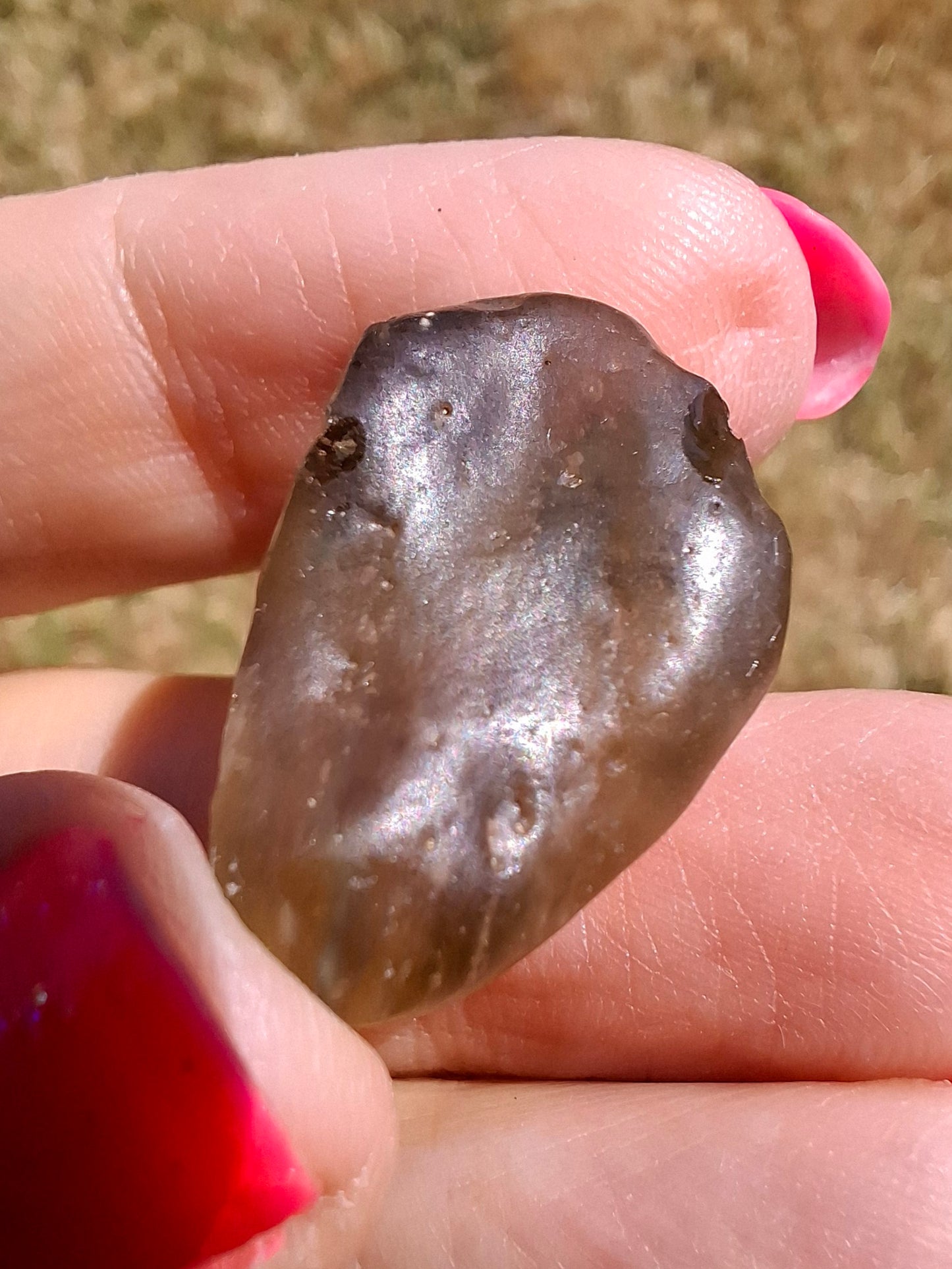 Libyan Desert Glass (darker) Piece, 6.82g, Tektite (Ref: L1365)