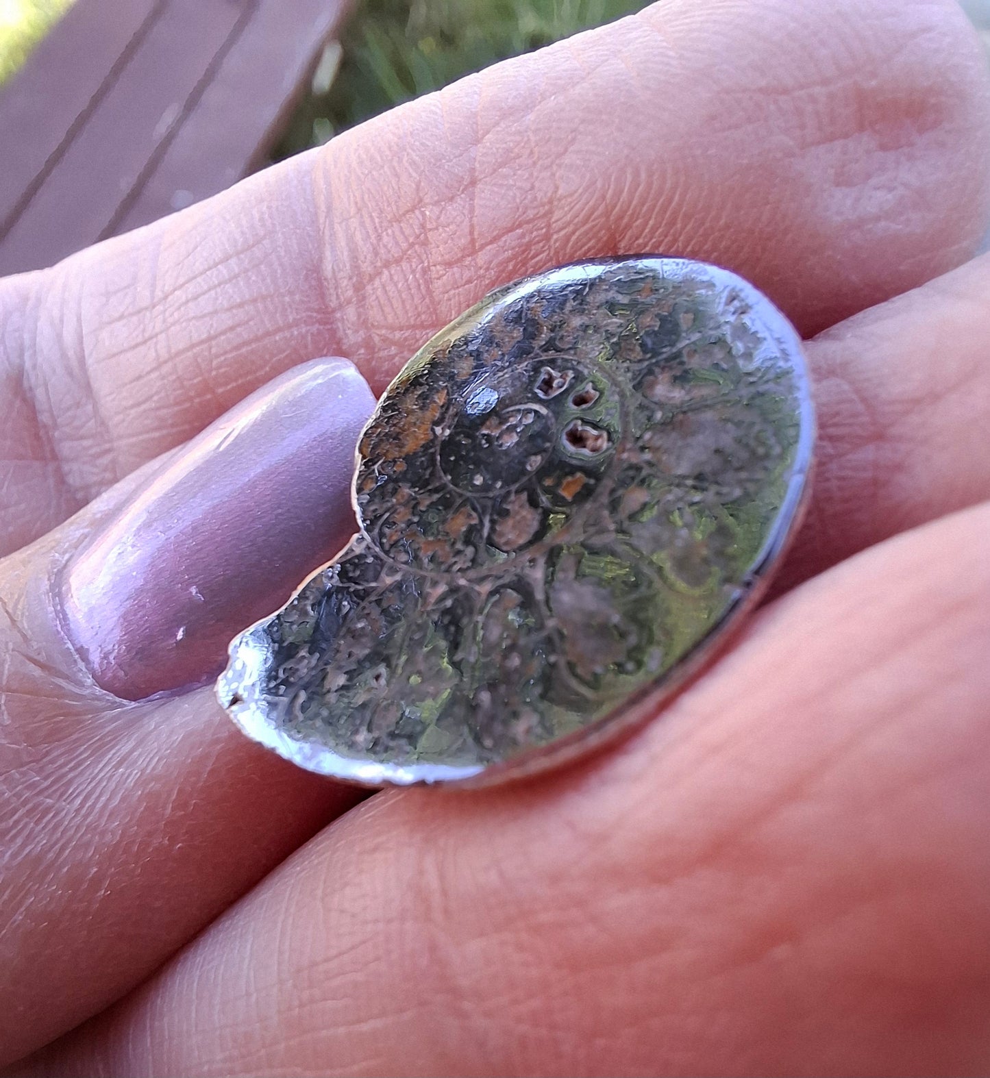 Small Haematite Ammonite HALF, 2.19g, Fossil (Ref: MA3)