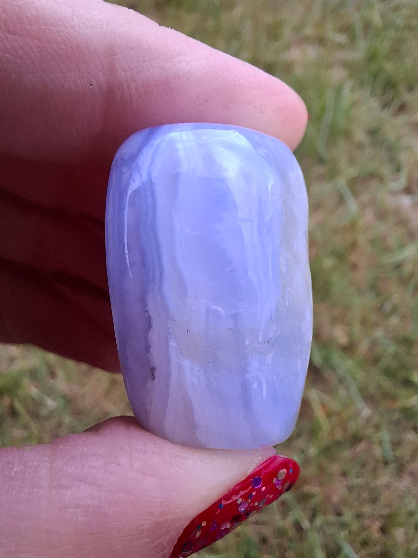 Blue Lace Agate, Tumble Stone, Crystal (Ref: T142)