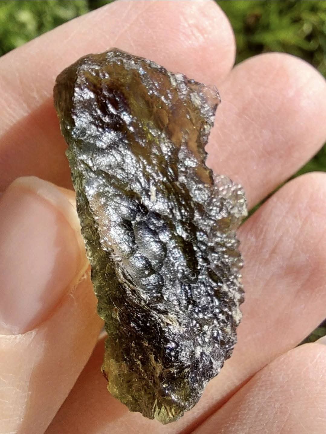 Moldavite Piece, CHLUM, 7.54g, Tektite (Ref: 1048)