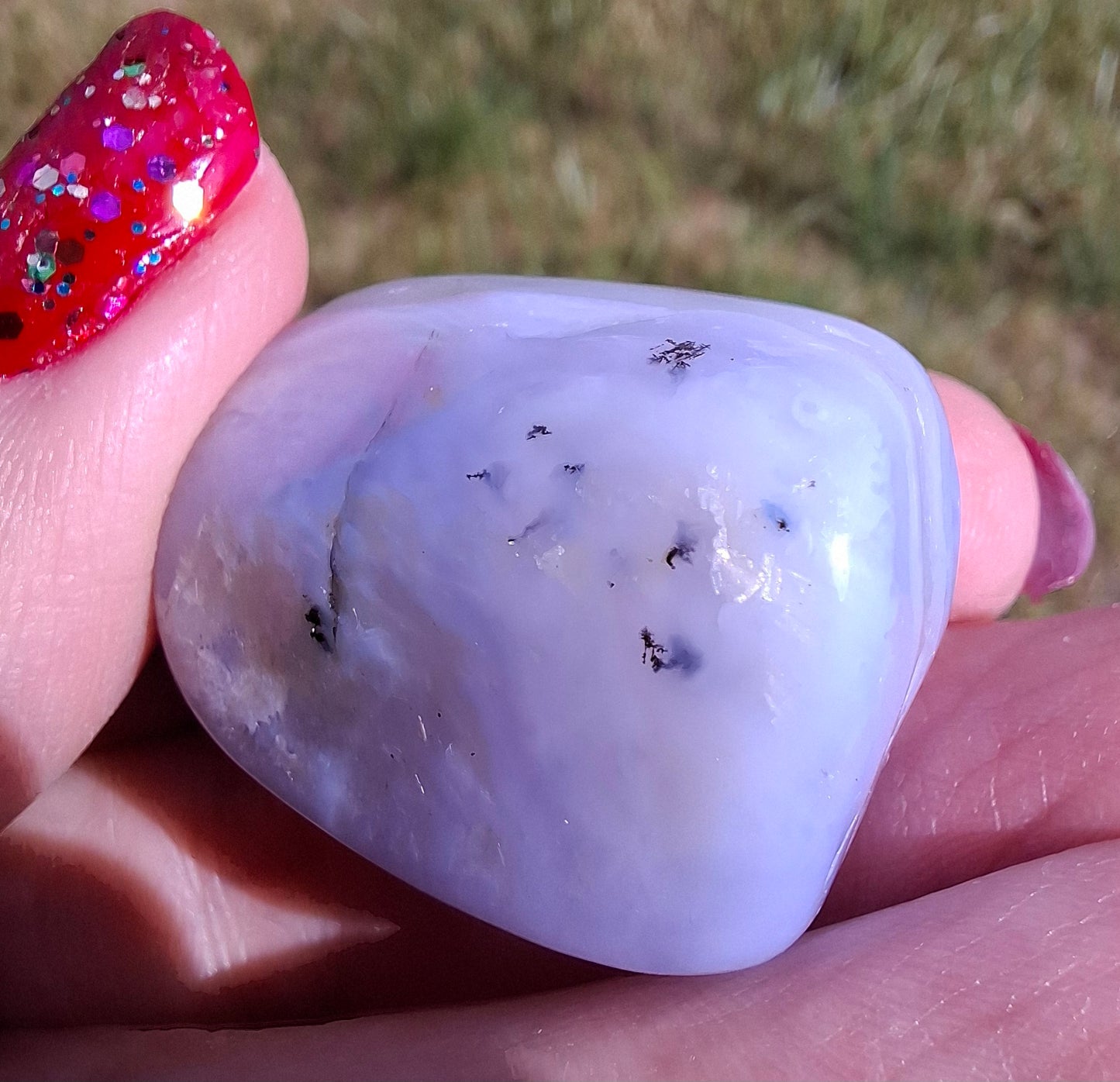 Blue Lace Agate, Tumble Stone, Crystal (Ref: T142)