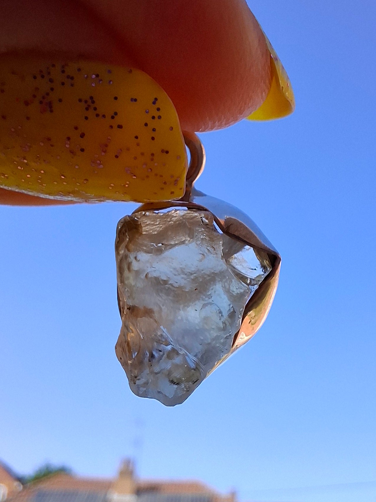 Libyan Desert Glass Pendant, 925 Silver, Tektite (Ref: LP107)