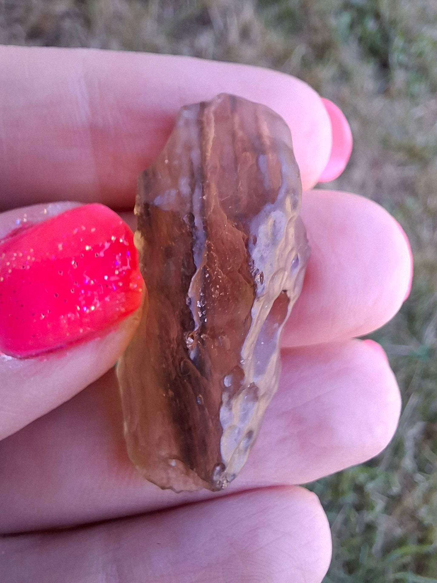 Libyan Desert Glass (darker) Piece, 8.76g, Tektite (Ref: L1367)