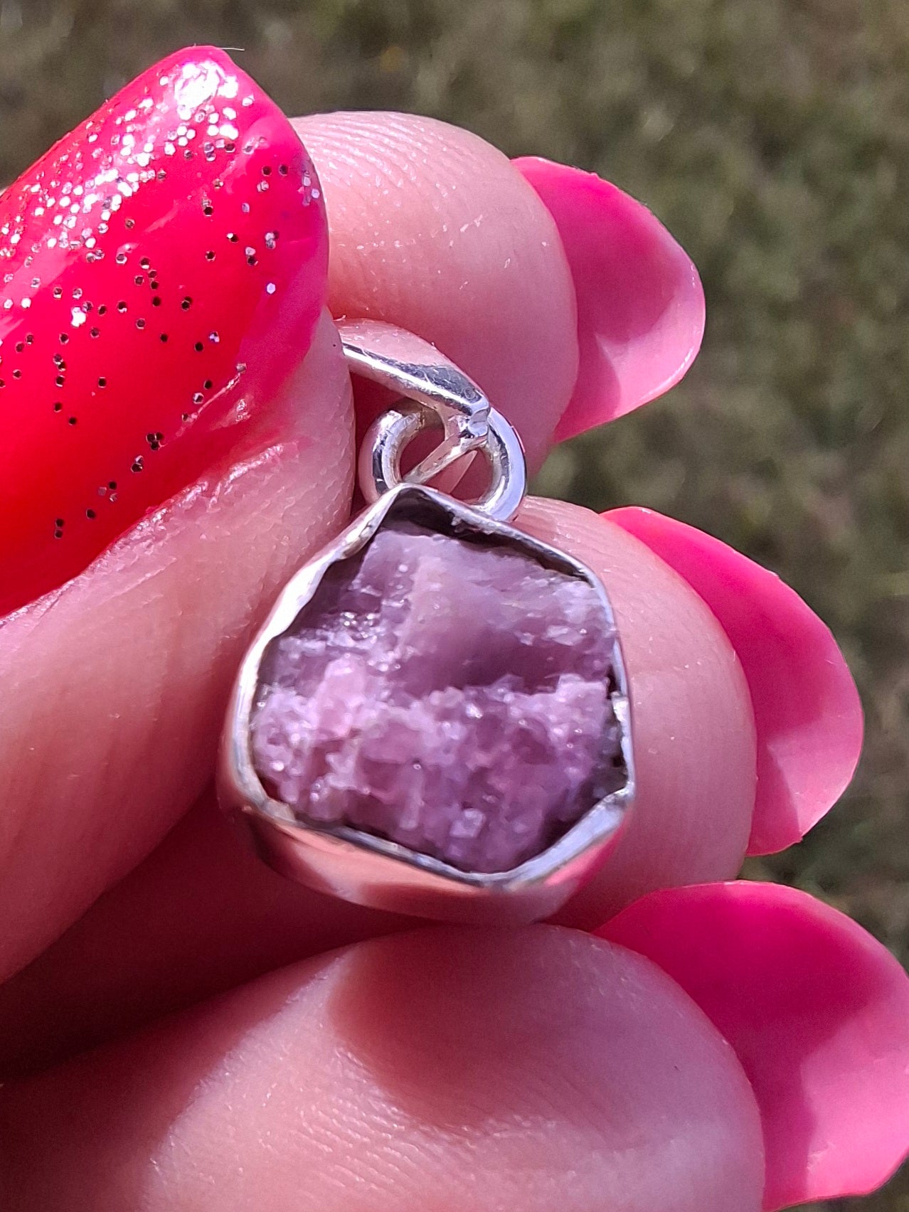 Punk Tourmaline Pendant, 925 Silver, Crystal (Ref: PT9)
