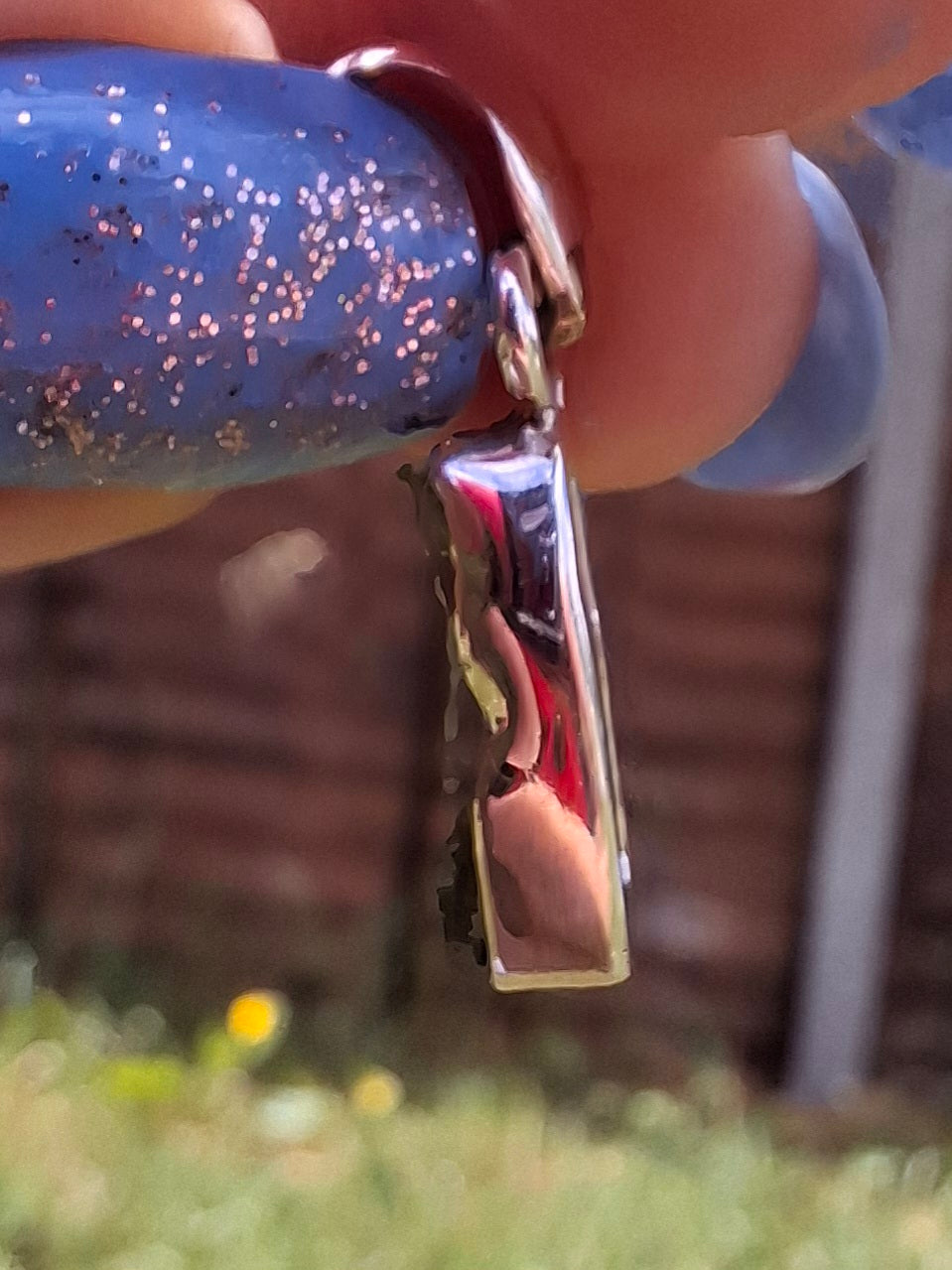 Moldavite Pendant, 925 Silver, Tektite (Ref: P77)