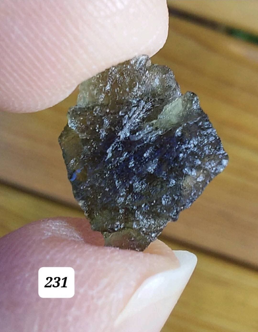 Moldavite Piece, 0.87g, Tektite (Ref: 231)