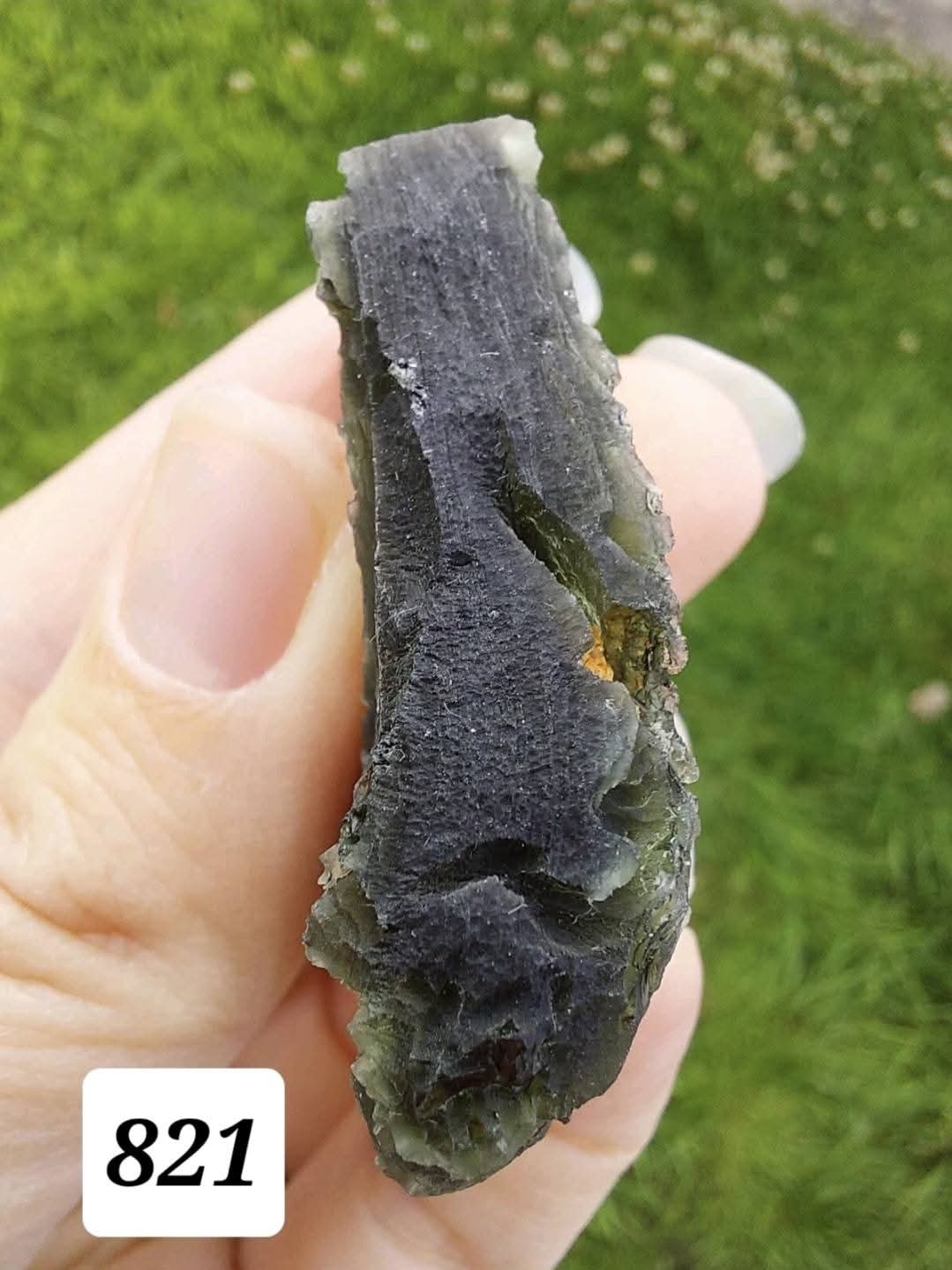 Moldavite Piece, VELVET HURKA, 24.48g, Tektite (Ref: 829)