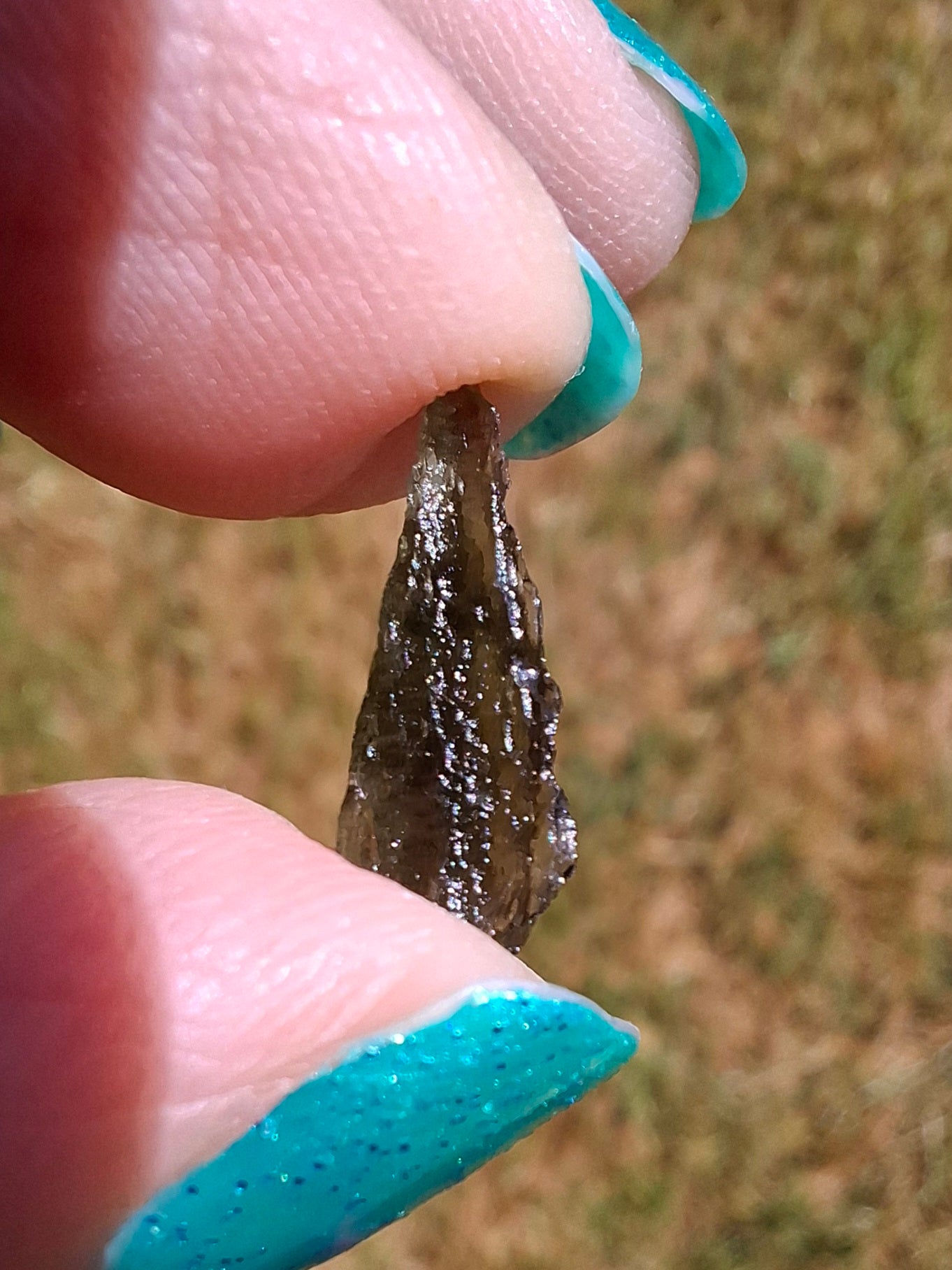 Moldavite small Piece, 0.34g, Tektite (Ref: 1421)