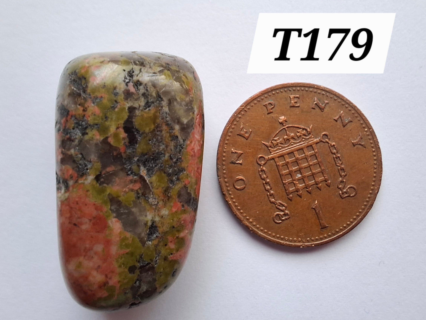 Unakite, Tumble Stone, Crystal (Ref: T179)