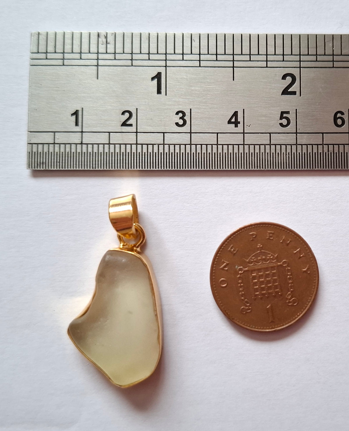 Libyan Desert Glass Pendant, 14K GOLD Plated, Tektite (Ref: LP120)
