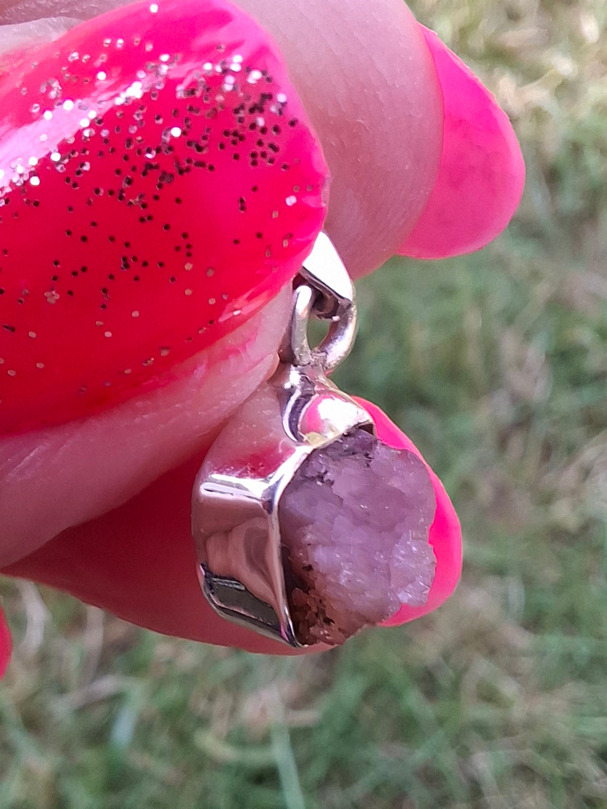 Pink Tourmaline Pendant, 925 Silver, Crystal (Ref: PT79)