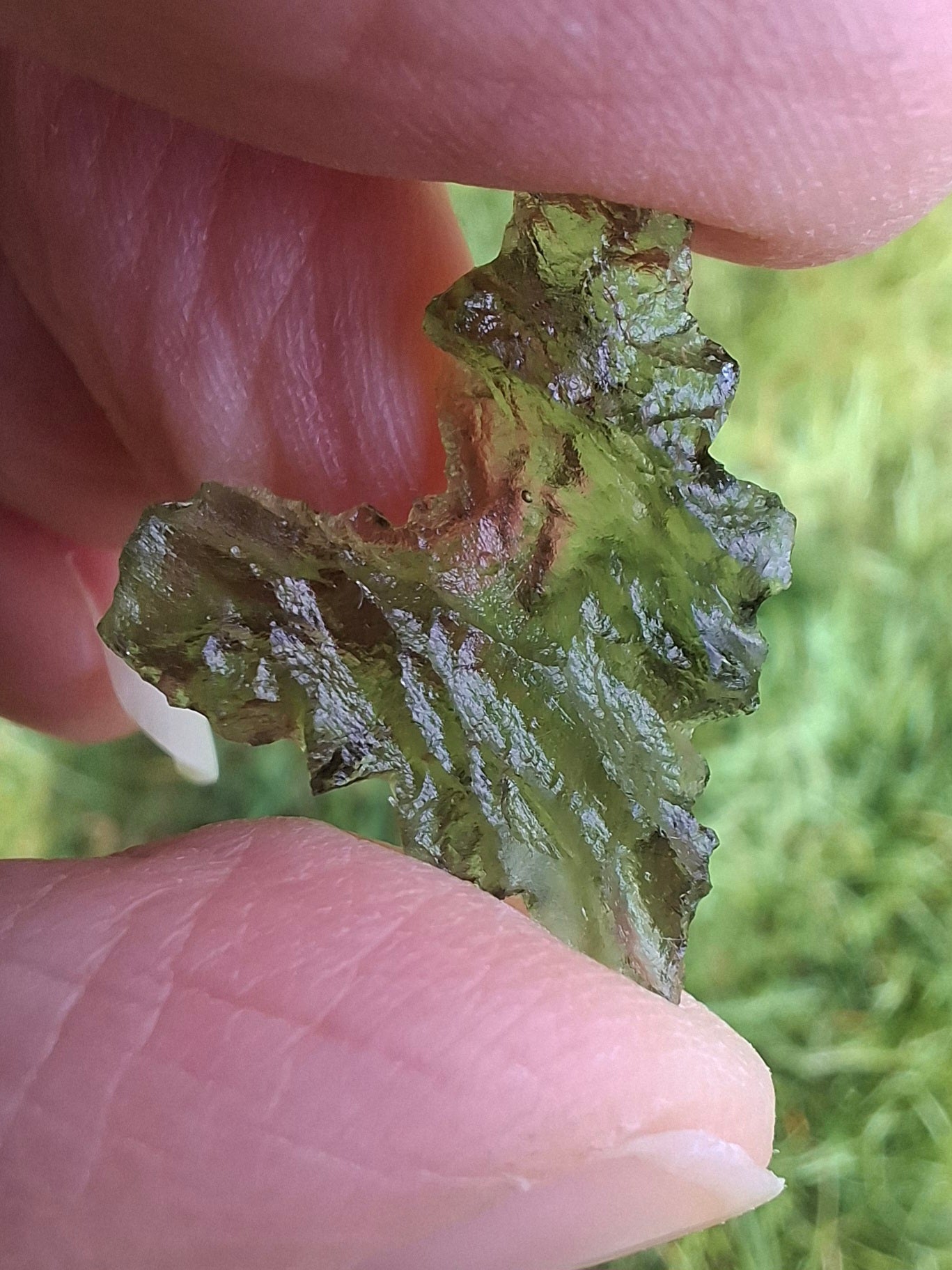 Moldavite Piece, JEZKOVNA BESEDNICE, 1.30g, Tektite (Ref: 1286)