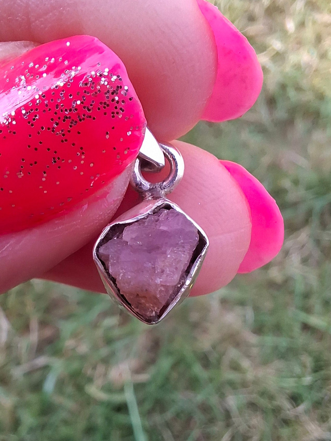 Pink Tourmaline Pendant, 925 Silver, Crystal (Ref: PT79)