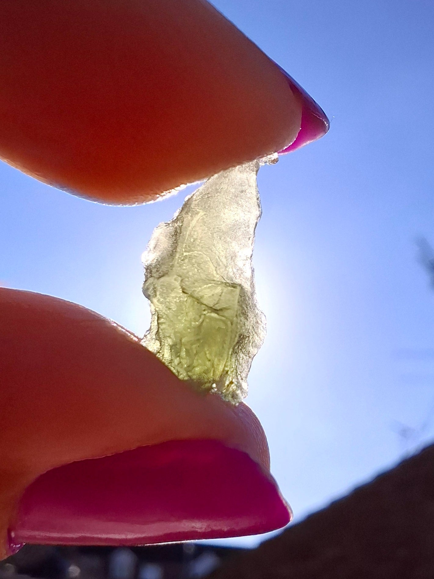 Moldavite Piece, 0.63g, Tektite (Ref: 1447)
